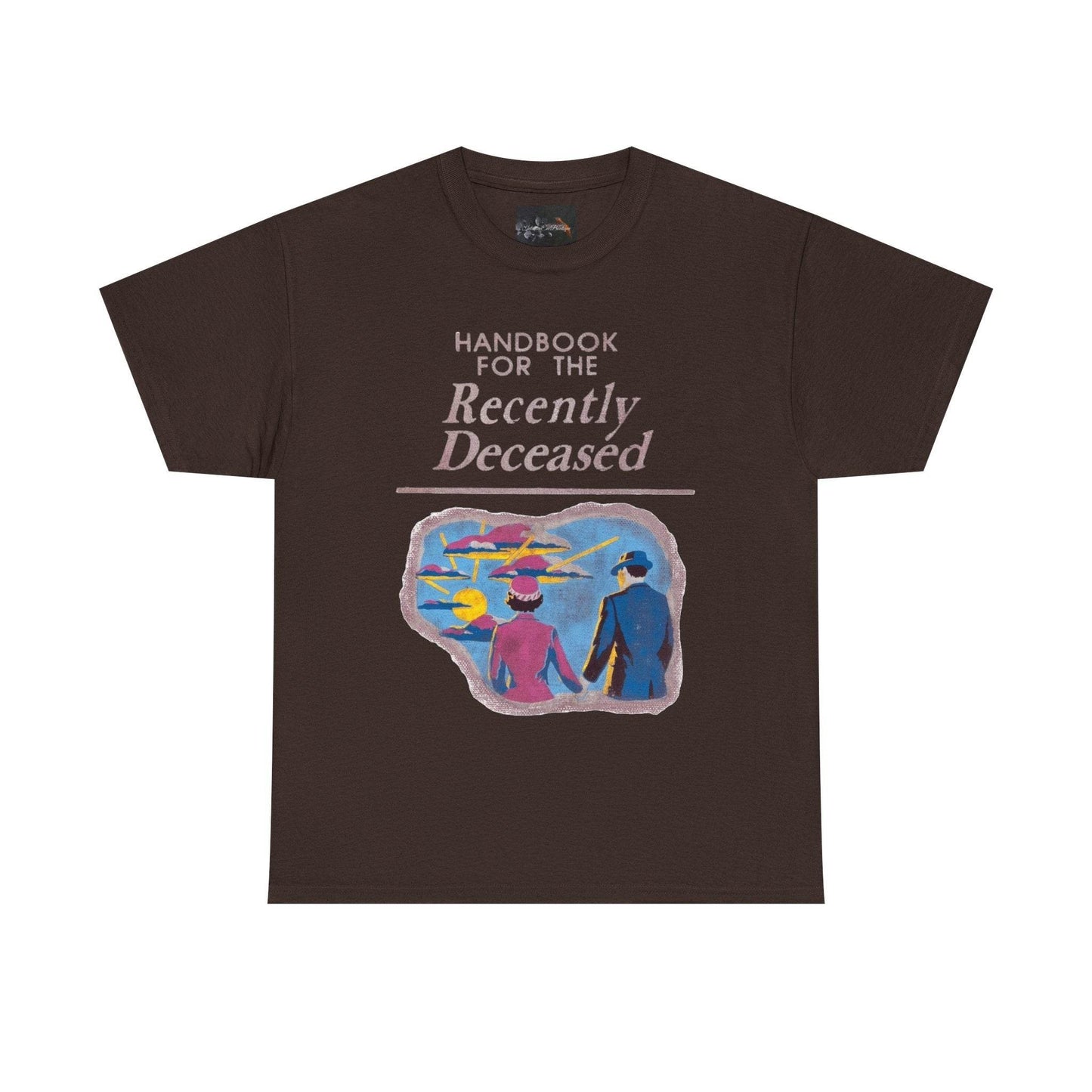Vintage-Inspired Unisex Tee, Handbook for the Recently Deceased Shirt, Cool Graphic Tee, Unique Gift for Death Awareness, Halloween Costume - IntuitiveEncBoutique