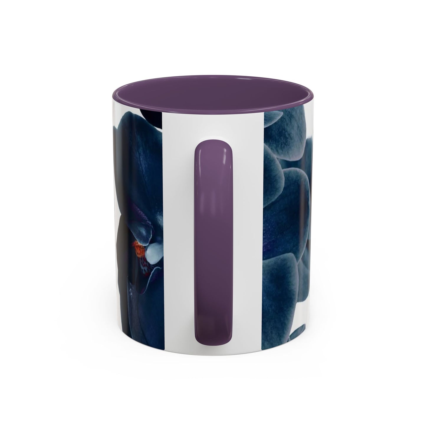 Elegant Orchid Accent Coffee Mug: Floral Drinkware for Home, Office, Gift, Mother's Day, Housewarming