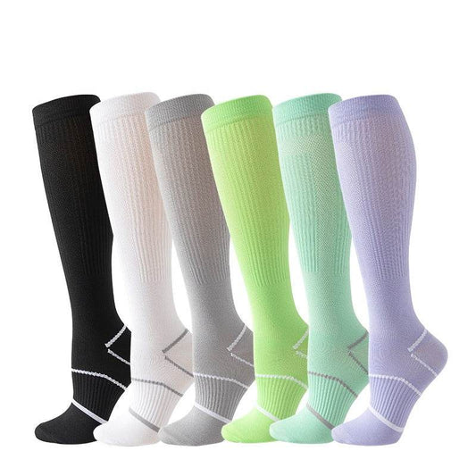 Pressure socks calf socks women's socks solid color thin mesh sweat absorbing breathable odor proof compression socks - IntuitiveEncBoutique