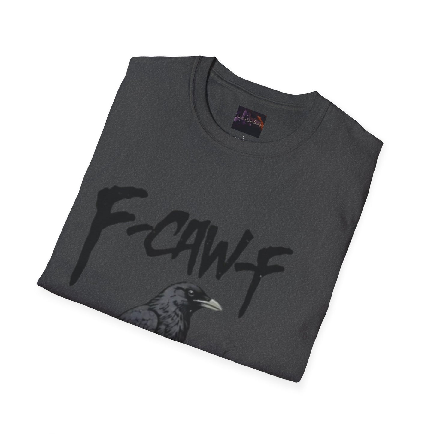 F-Caw-F Unisex Softstyle T-Shirt | Casual Wear, Bird Lover Gift, Trendy Fashion, Outdoor Adventure Tee, Eco-Friendly Apparel