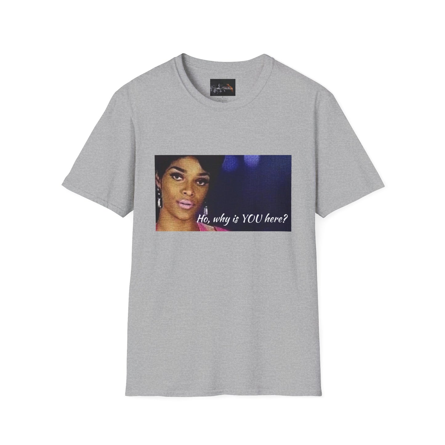 Funny Graphic Tee: "Ho, why is YOU here?" T-Shirt, Trendy Casual Wear, Gift for Friends, LGBTQ Pride Apparel, Funny Statement Shirt