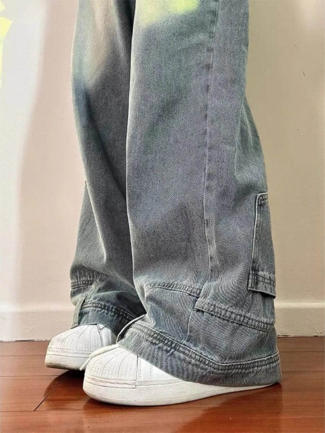 Men's Full Size Wide Leg Jeans Plus Size - IntuitiveEncBoutique