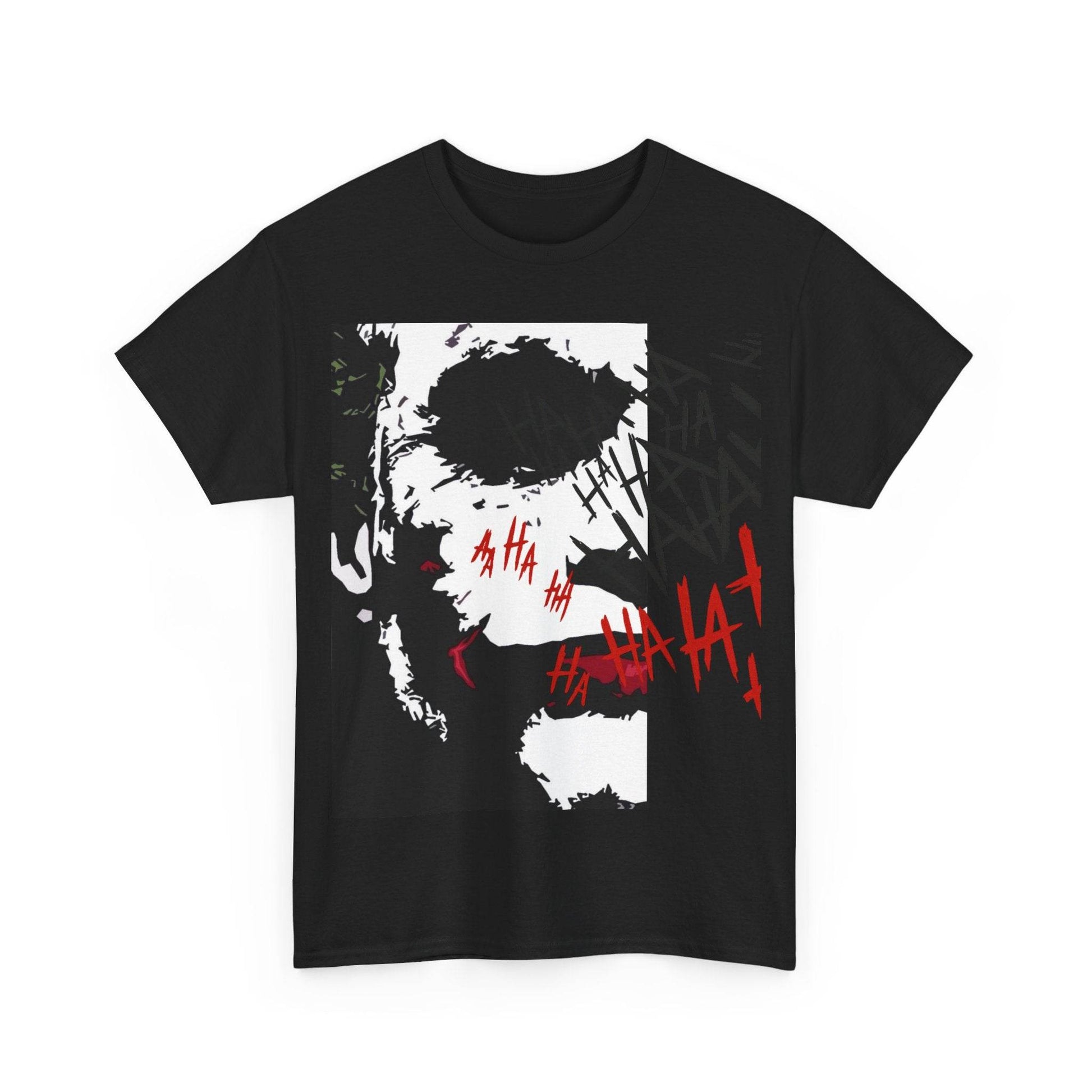 Unisex Heavy Cotton Tee - Joker Inspired Graphic Tee, Casual Wear, Perfect for Halloween, Movie Fans, Gift Idea, Streetwear - IntuitiveEncBoutique