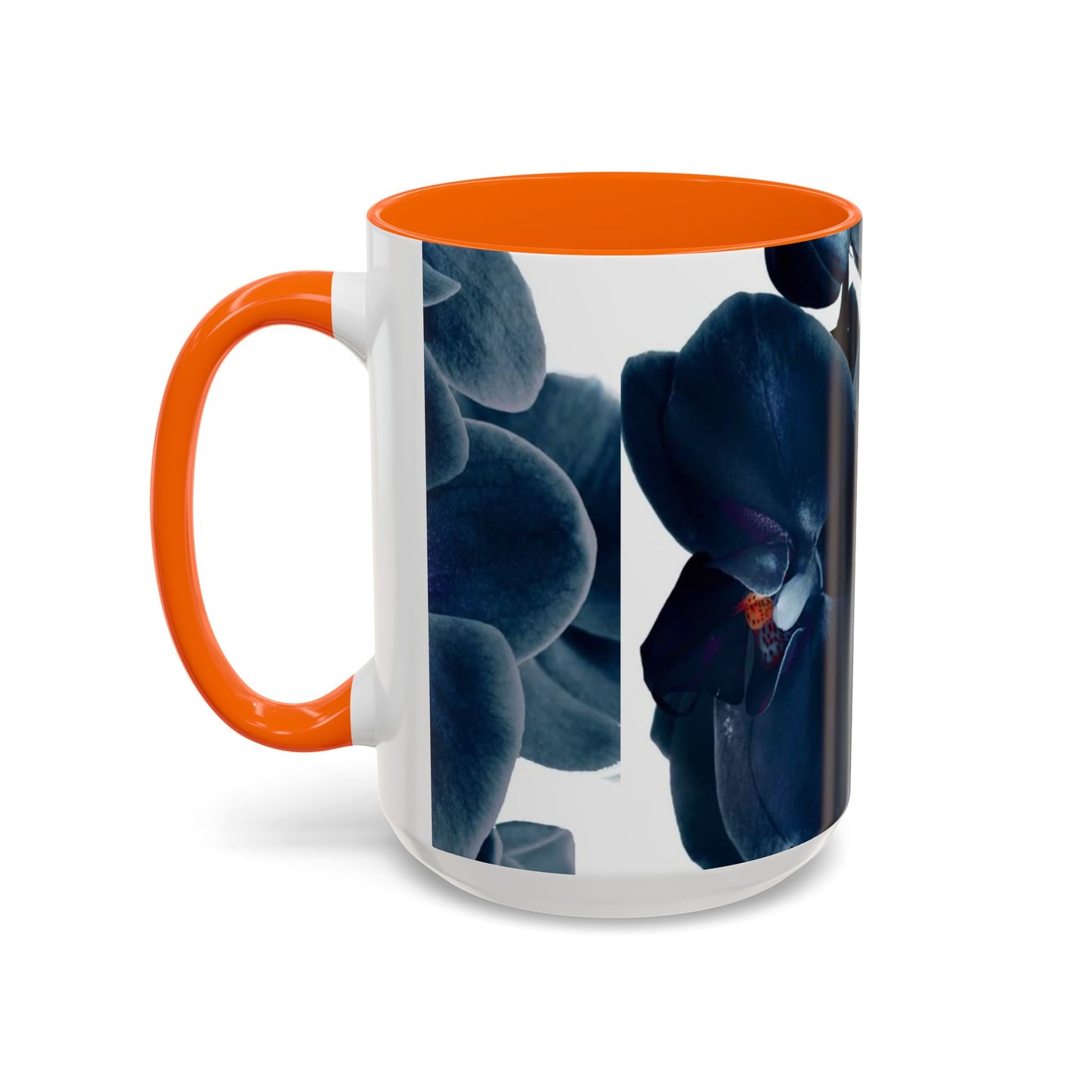 Elegant Orchid Accent Coffee Mug: Floral Drinkware for Home, Office, Gift, Mother's Day, Housewarming