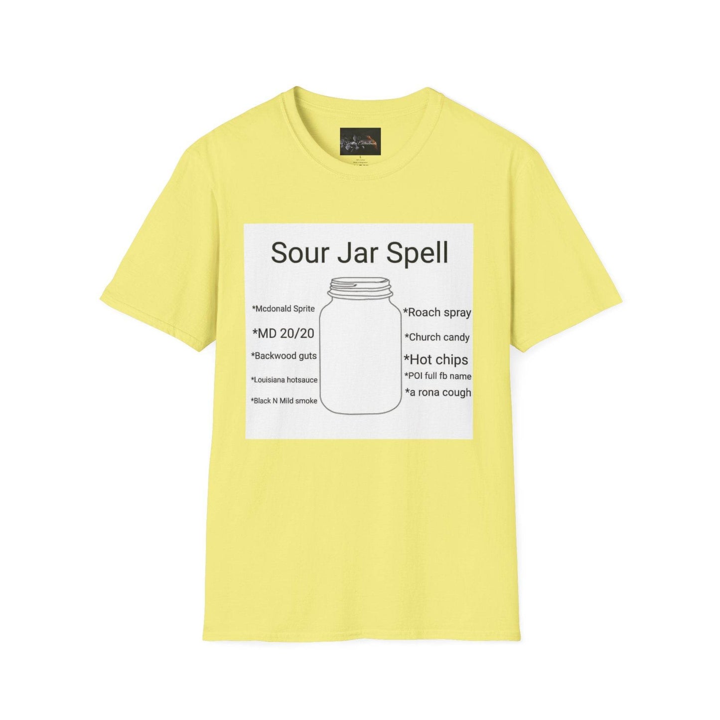 Sour Jar Spell T-Shirt for Witches, Unisex Softstyle Tee, Ideal for Magical Practitioners, Spell Casting, Witchcraft Gift, Summer Solstice - IntuitiveEncBoutique