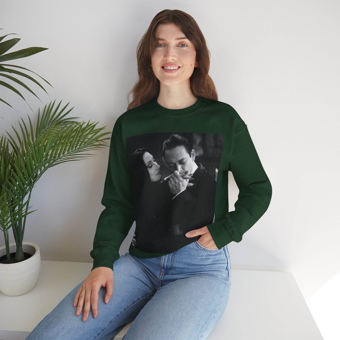 Couple Gothic Unisex Sweatshirt - Gomes & Morticia Design - IntuitiveEncBoutique