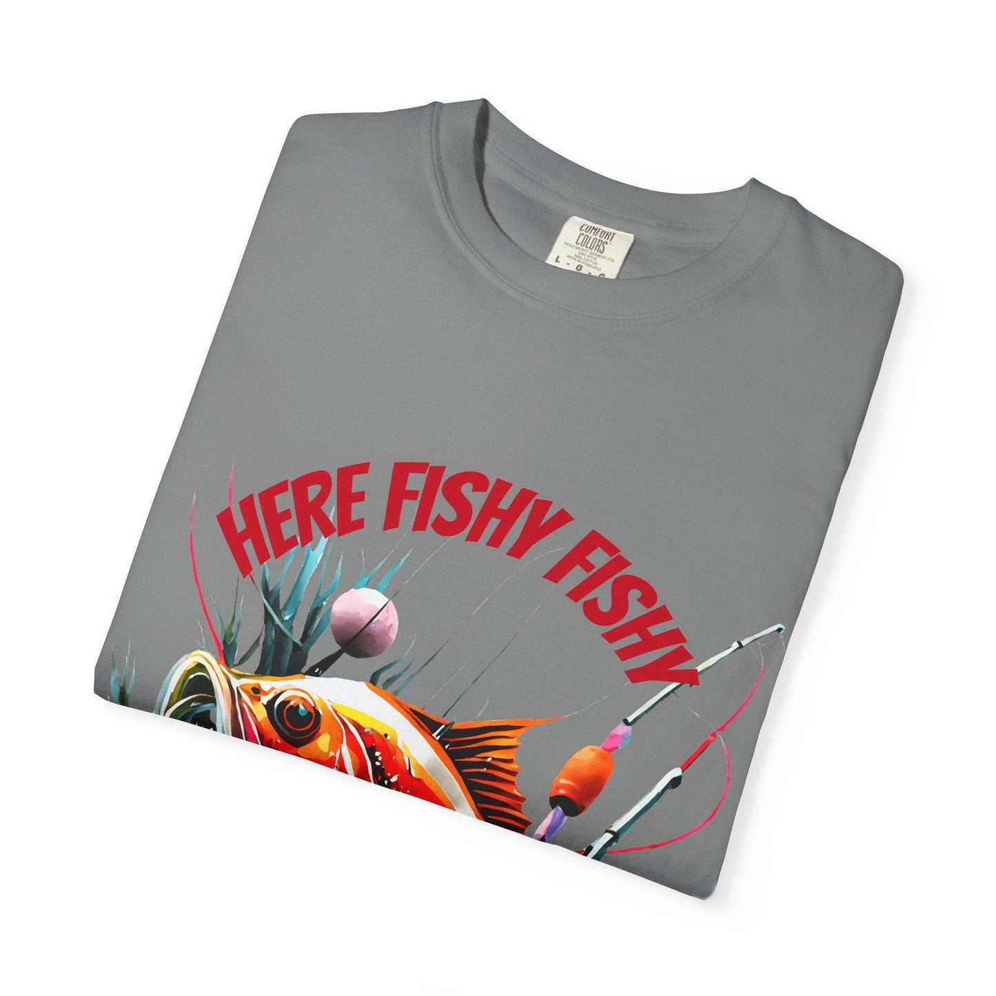 Fishing Themed Unisex Garment-Dyed T-shirt - IntuitiveEncBoutique