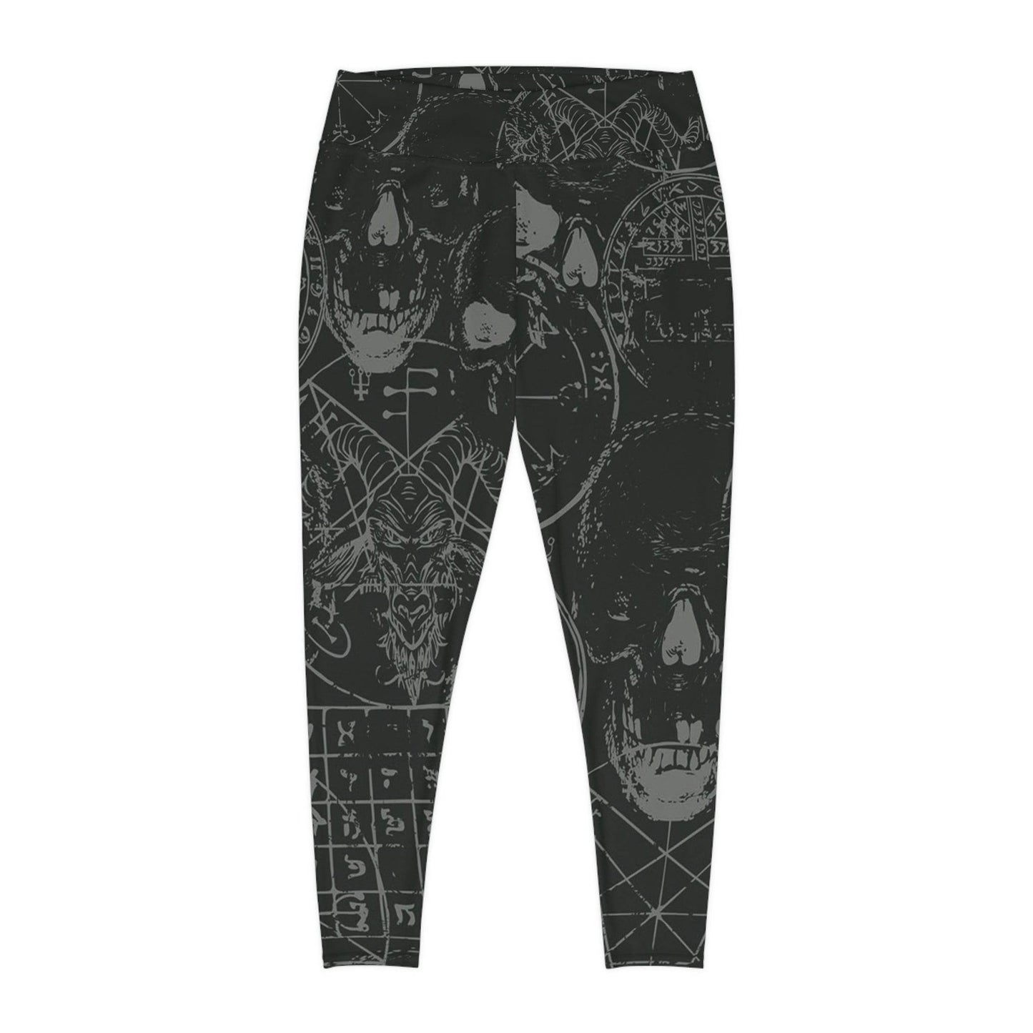 Dark Aesthetic Plus Size Leggings, Comfortable Stretch Leggings for Casual Wear, Halloween Outfit, Alternative Fashion, Edgy Athleisure - IntuitiveEncBoutique