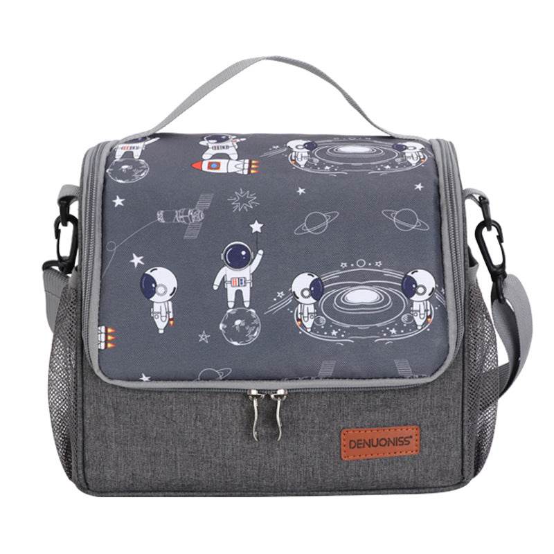 Large capacity thick waterproof heat preservation space walk series lunch box bag - IntuitiveEncBoutique
