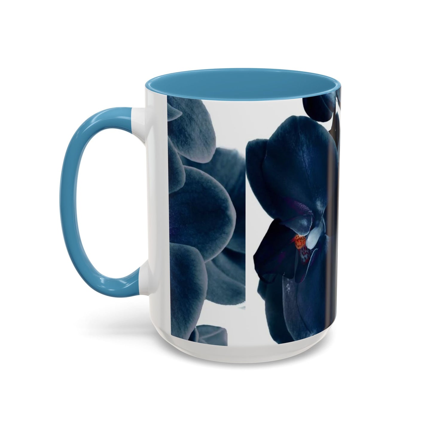Elegant Orchid Accent Coffee Mug: Floral Drinkware for Home, Office, Gift, Mother's Day, Housewarming