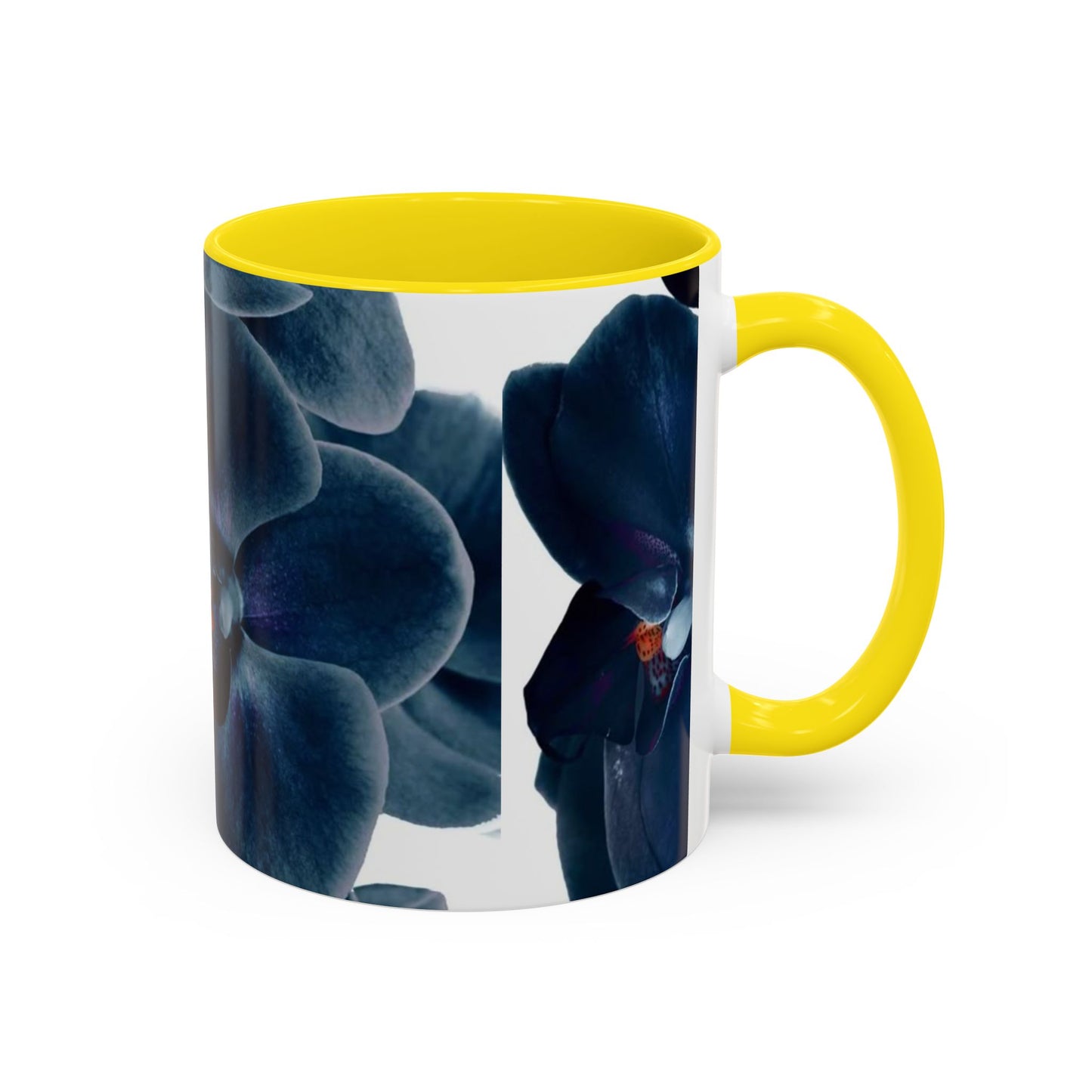 Elegant Orchid Accent Coffee Mug: Floral Drinkware for Home, Office, Gift, Mother's Day, Housewarming