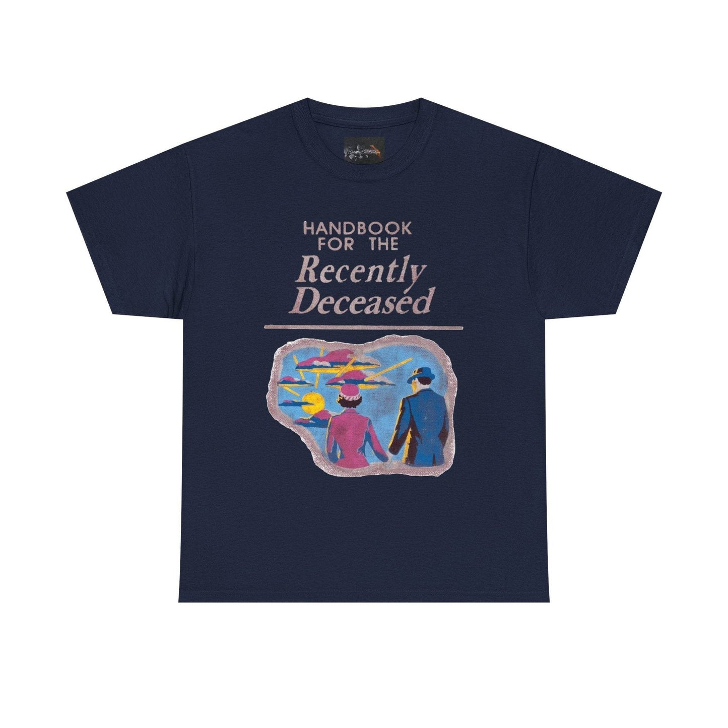 Vintage-Inspired Unisex Tee, Handbook for the Recently Deceased Shirt, Cool Graphic Tee, Unique Gift for Death Awareness, Halloween Costume - IntuitiveEncBoutique