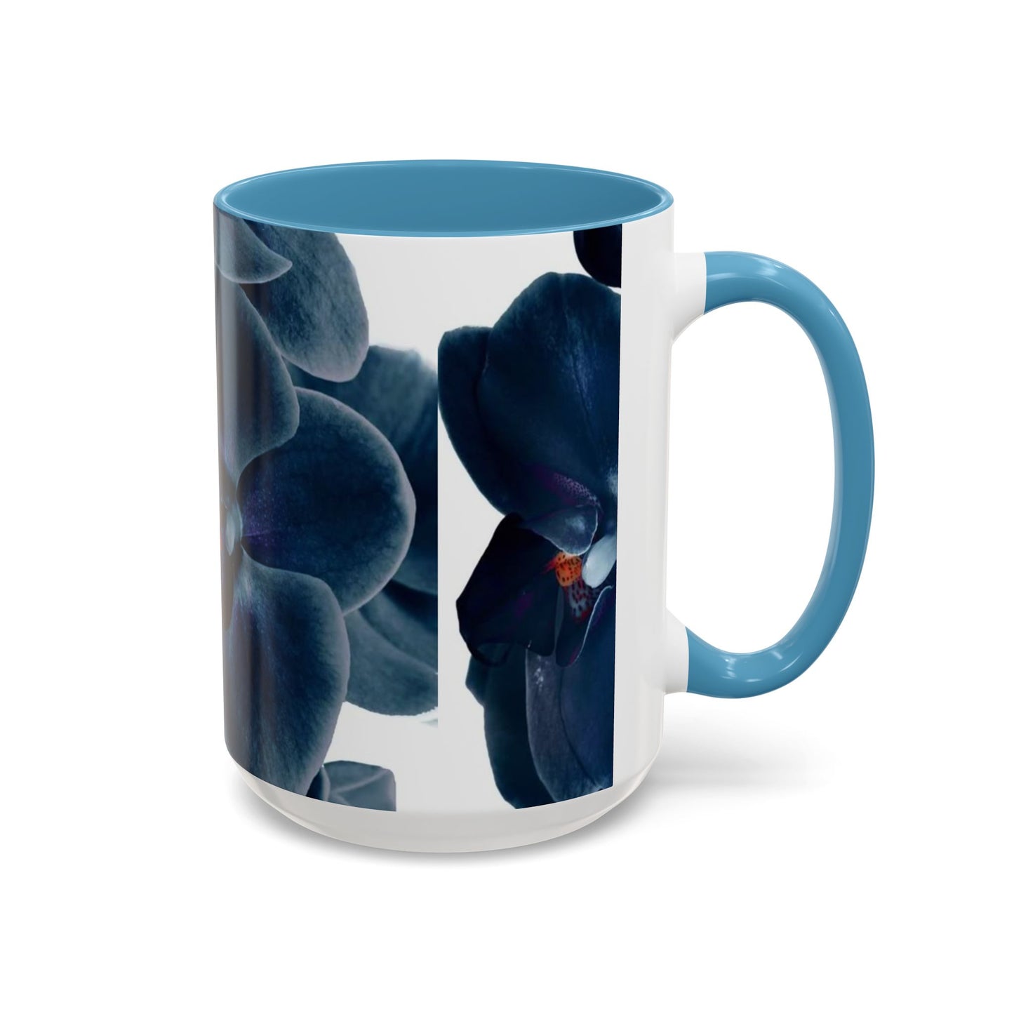 Elegant Orchid Accent Coffee Mug: Floral Drinkware for Home, Office, Gift, Mother's Day, Housewarming