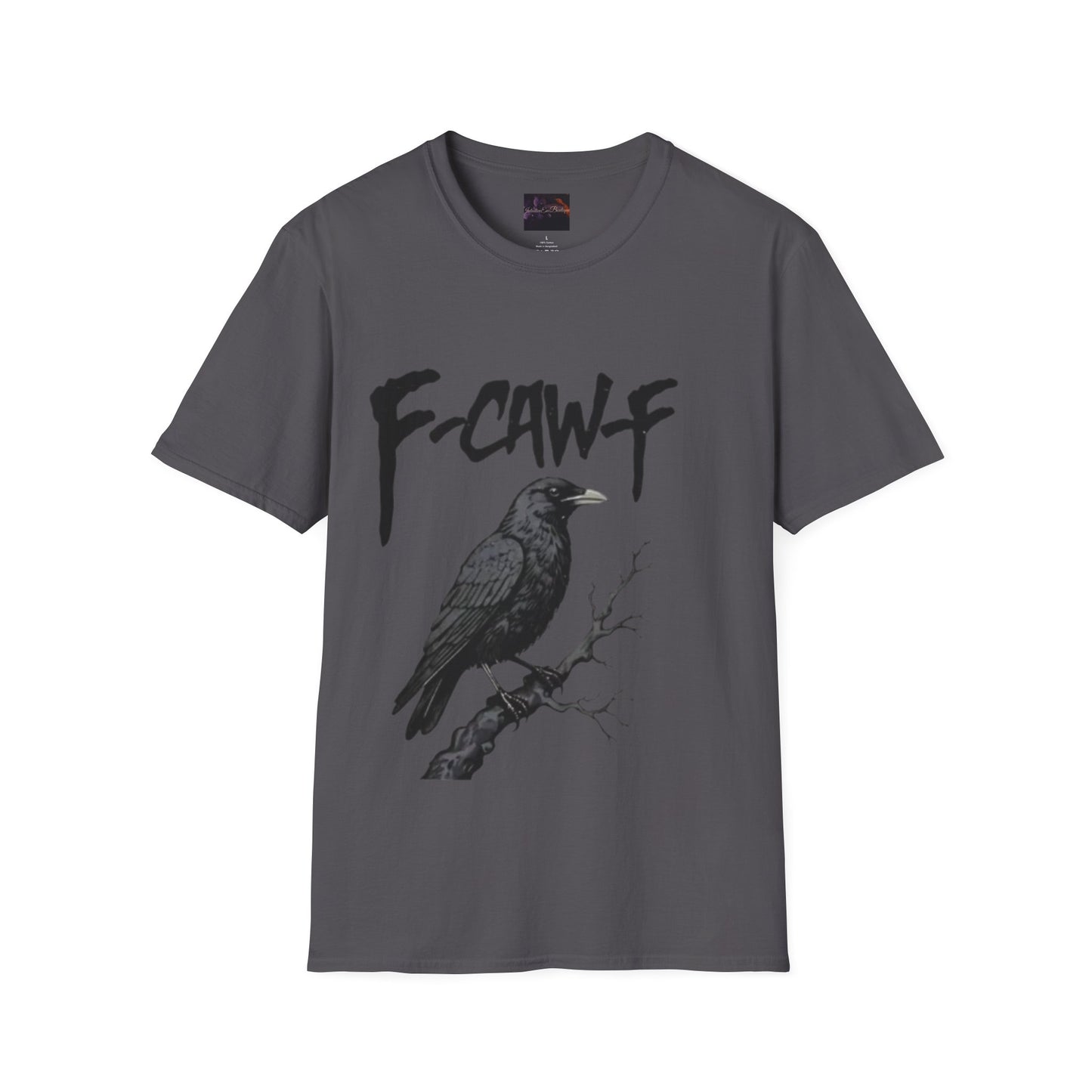 F-Caw-F Unisex Softstyle T-Shirt | Casual Wear, Bird Lover Gift, Trendy Fashion, Outdoor Adventure Tee, Eco-Friendly Apparel