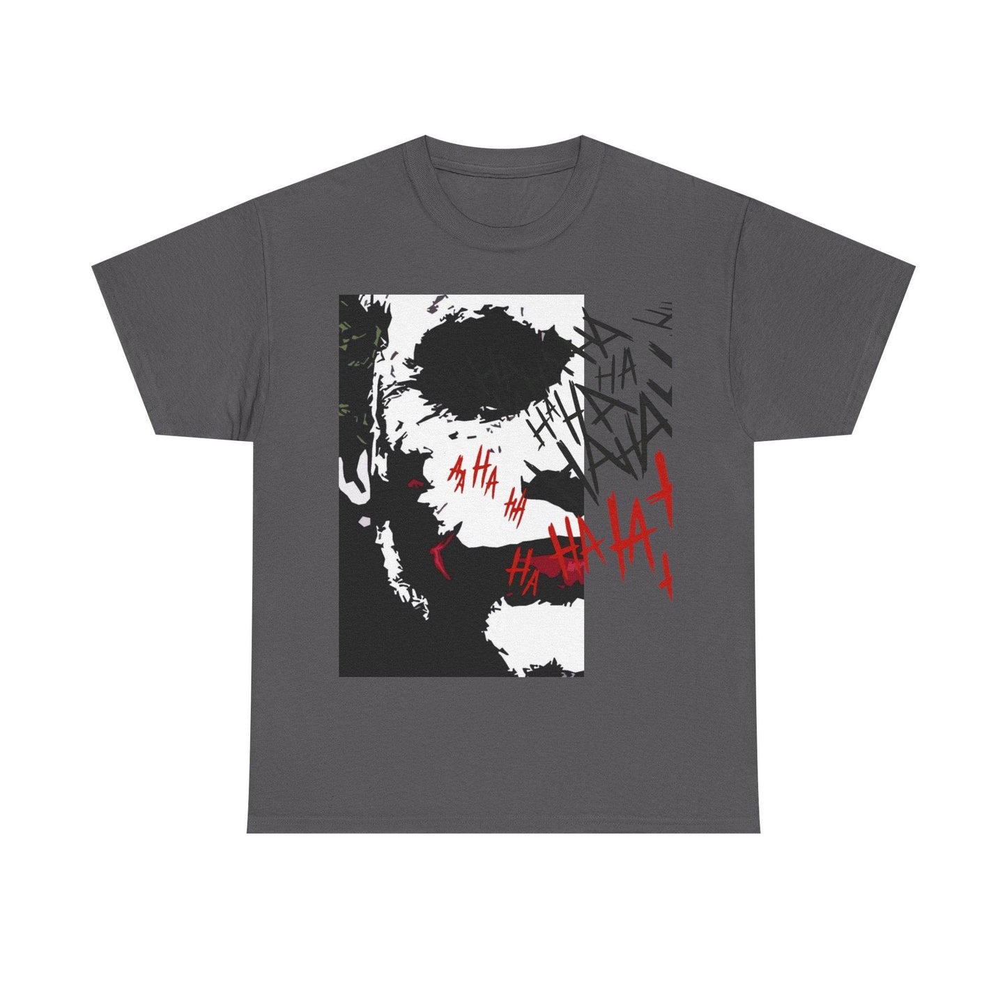 Unisex Heavy Cotton Tee - Joker Inspired Graphic Tee, Casual Wear, Perfect for Halloween, Movie Fans, Gift Idea, Streetwear - IntuitiveEncBoutique