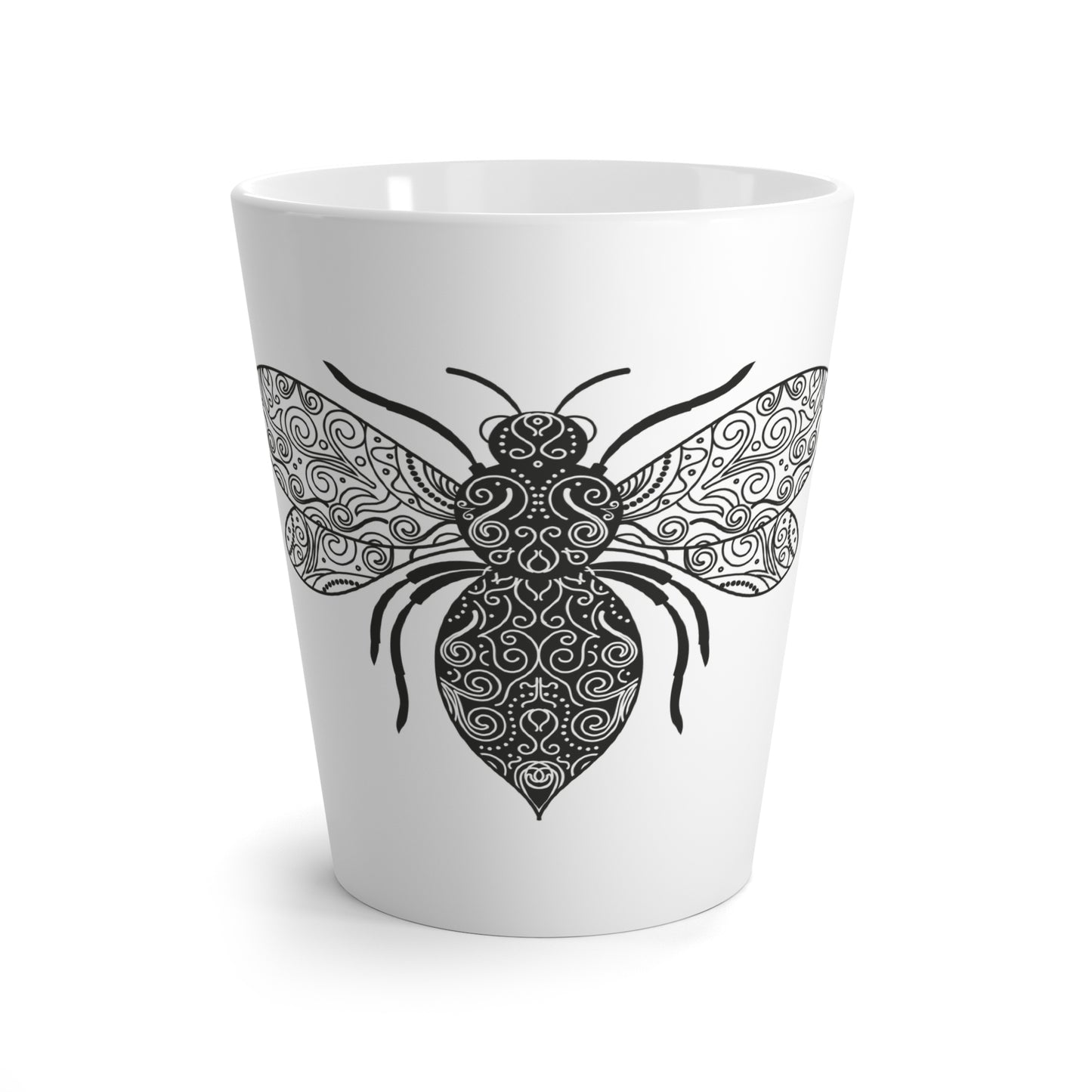Bee Themed Latte Mug Perfect for Nature Lovers, Gift for Bee Enthusiasts, Kitchen Decoration, EcoFriendly Coffee Cup, Birthday Present