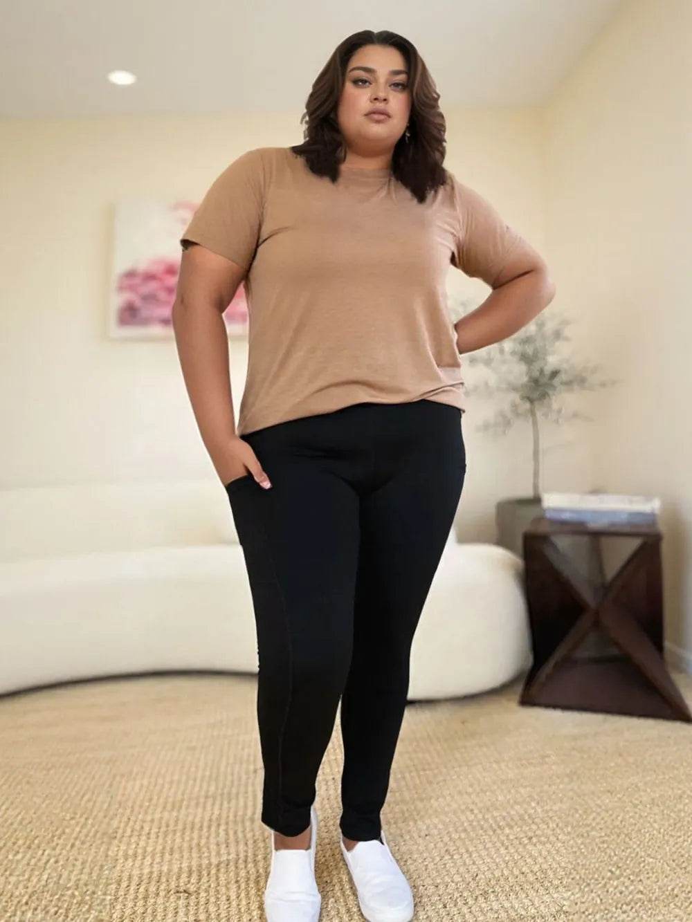 Wide Waistband Sports Leggings - IntuitiveEncBoutique