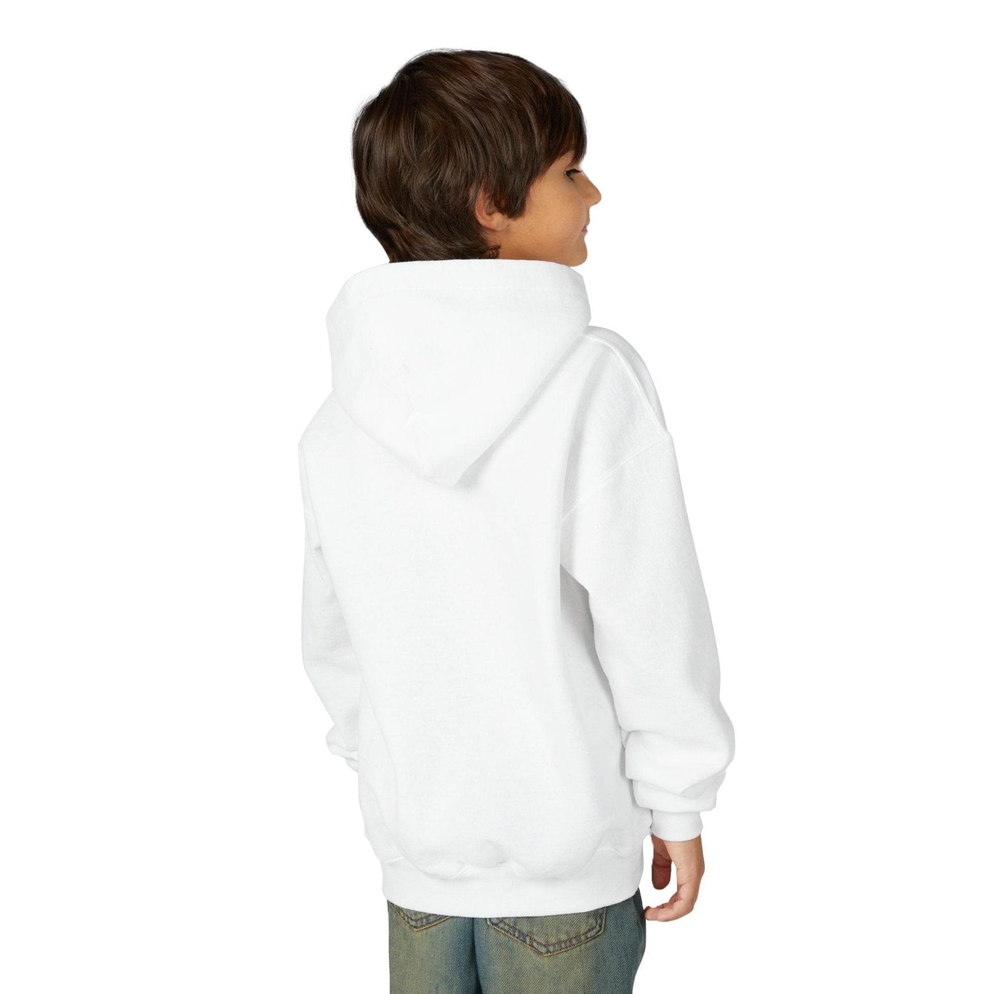 Youth Ghostly Glam Hoodie, Cute Ghost Design Sweatshirt, Halloween Apparel, Halloween Costume, Kids Hooded Sweatshirt - IntuitiveEncBoutique