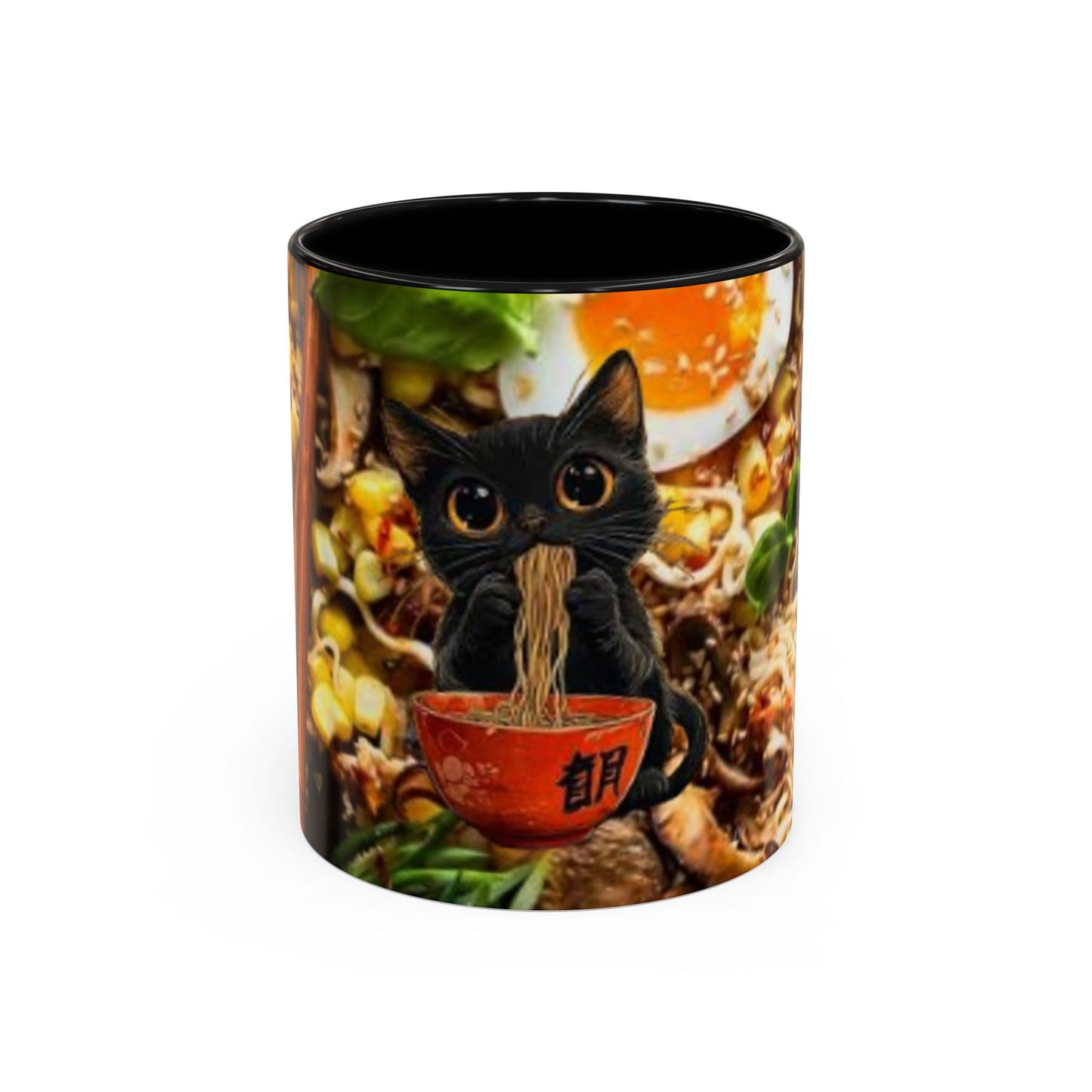 Cute Cat Noodle Coffee Mug, Funny Cat Mug, Kitchen Decor, Cat Lover Gift, Ramen Themed Cup, Animal Lover Coffee Cup, Gift for Cat Owners