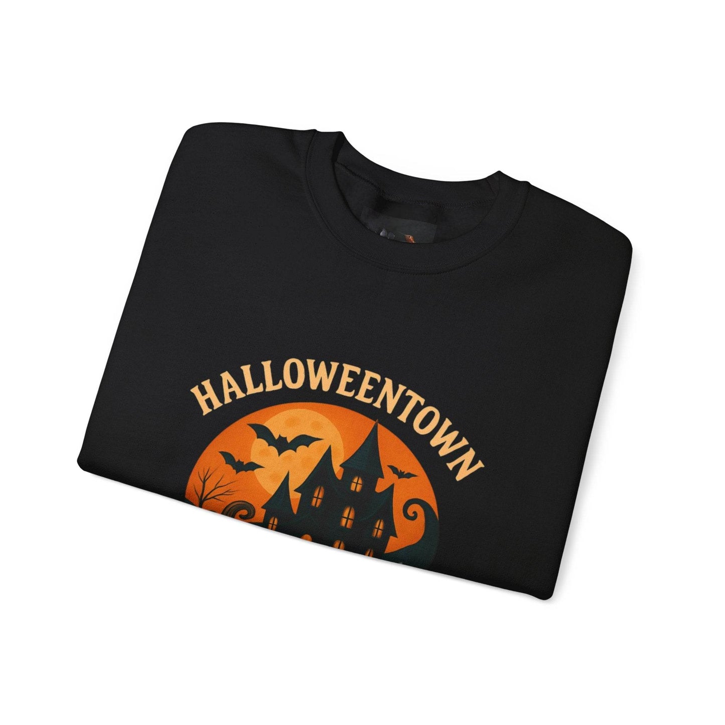 Halloween Town Crewneck Sweatshirt, Cozy Sweatshirt for Fall, Unisex Halloween Apparel, Spooky Season Gift, Halloween University Sweatshirt - IntuitiveEncBoutique