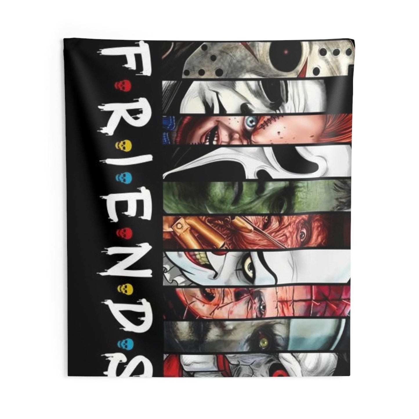 Horror Movie Friends Wall Tapestry, Cozy Room Décor - IntuitiveEncBoutique