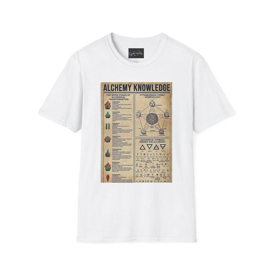 Alchemy Knowledge Unisex T-Shirt, Vintage-style Graphic Tee, Gift for Historians, Science Lovers, Unique Learning Shirt, Educational Apparel - IntuitiveEncBoutique