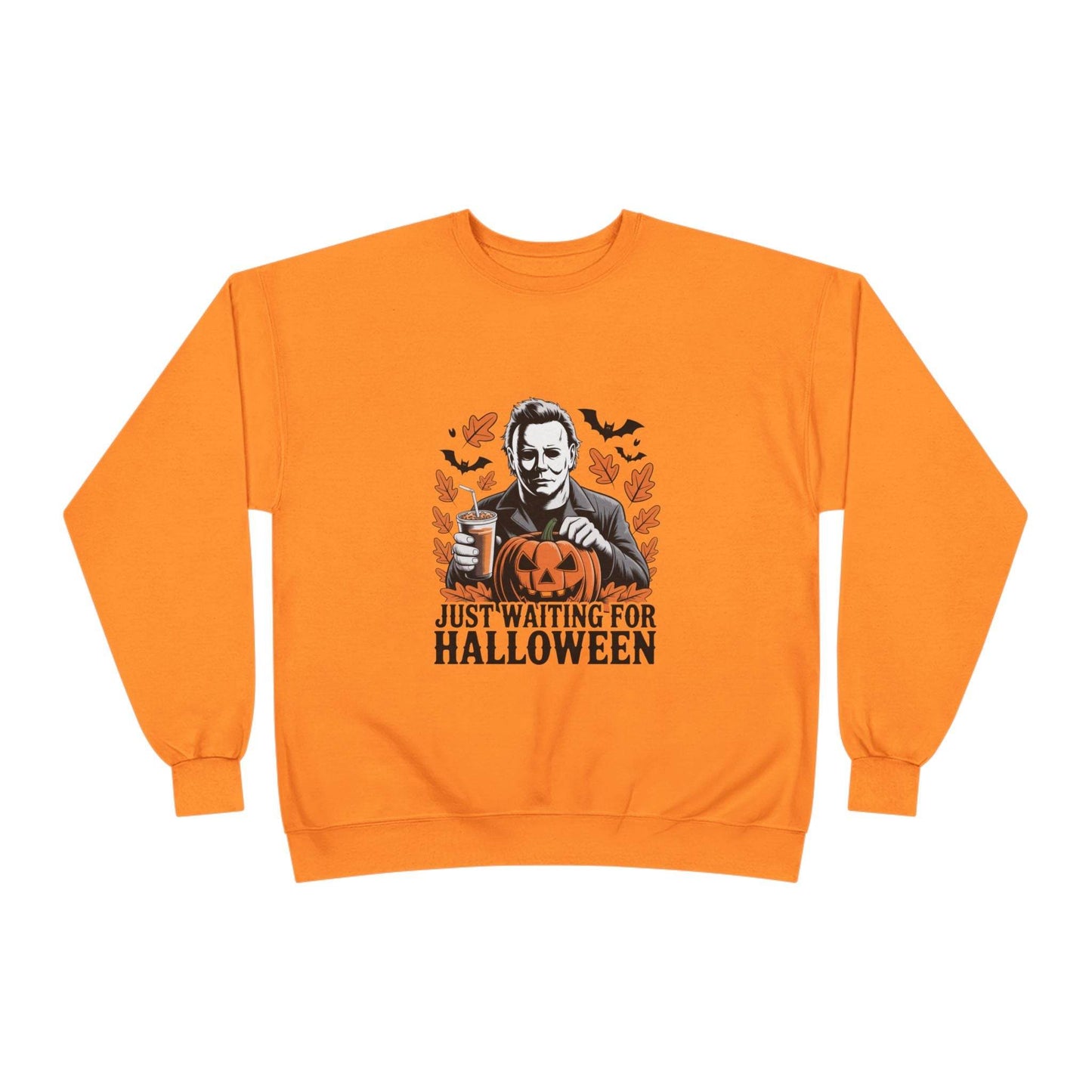 Halloween Sweatshirt - Just Waiting for Halloween | Unisex Crewneck Pullover, Fall Fashion, Halloween Gift, Cozy Sweater, Eco-Friendly Wear - IntuitiveEncBoutique