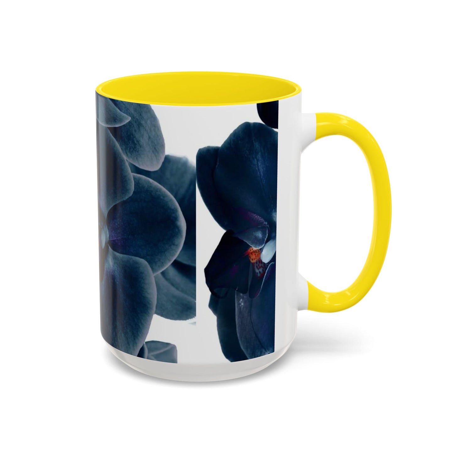 Elegant Orchid Accent Coffee Mug: Floral Drinkware for Home, Office, Gift, Mother's Day, Housewarming