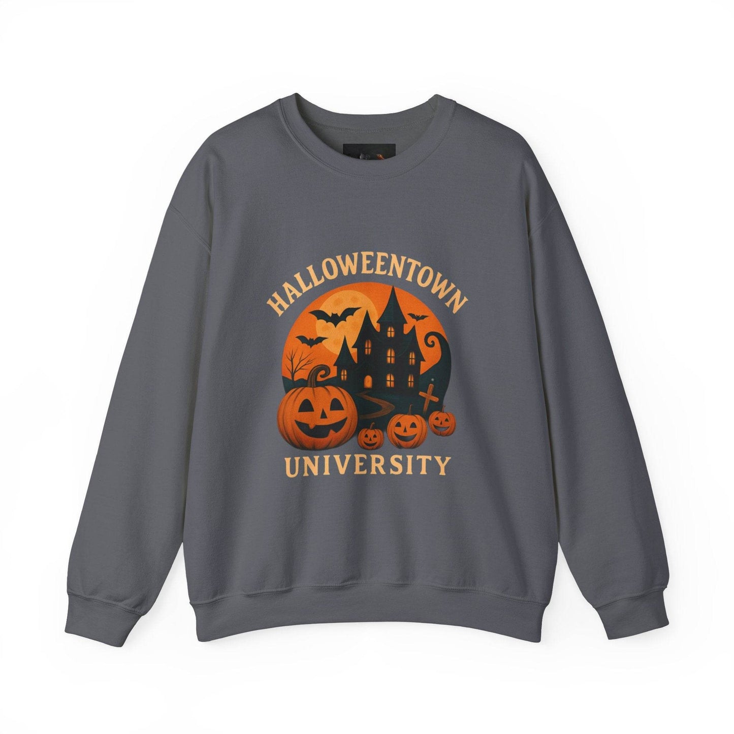Halloween Town Crewneck Sweatshirt, Cozy Sweatshirt for Fall, Unisex Halloween Apparel, Spooky Season Gift, Halloween University Sweatshirt - IntuitiveEncBoutique