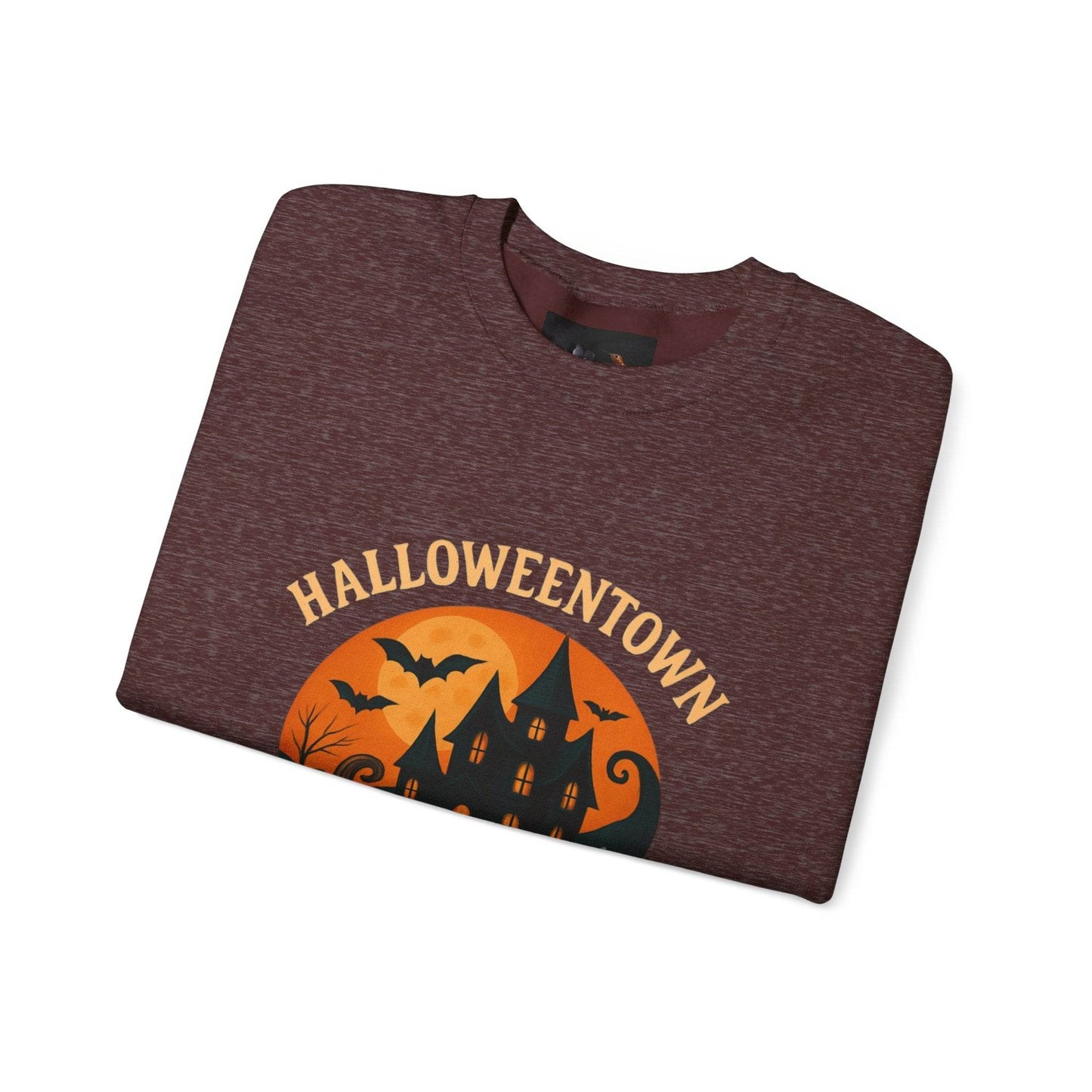 Halloween Town Crewneck Sweatshirt, Cozy Sweatshirt for Fall, Unisex Halloween Apparel, Spooky Season Gift, Halloween University Sweatshirt - IntuitiveEncBoutique