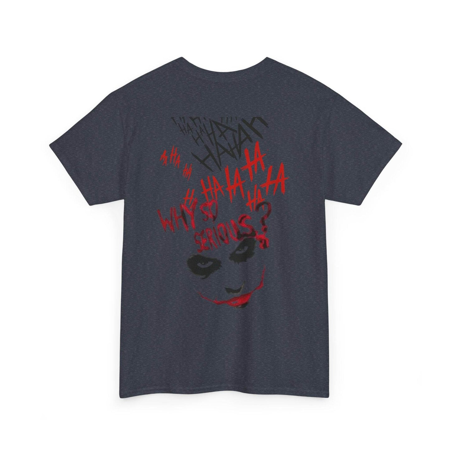 Unisex Heavy Cotton Tee - Joker Inspired Graphic Tee, Casual Wear, Perfect for Halloween, Movie Fans, Gift Idea, Streetwear - IntuitiveEncBoutique