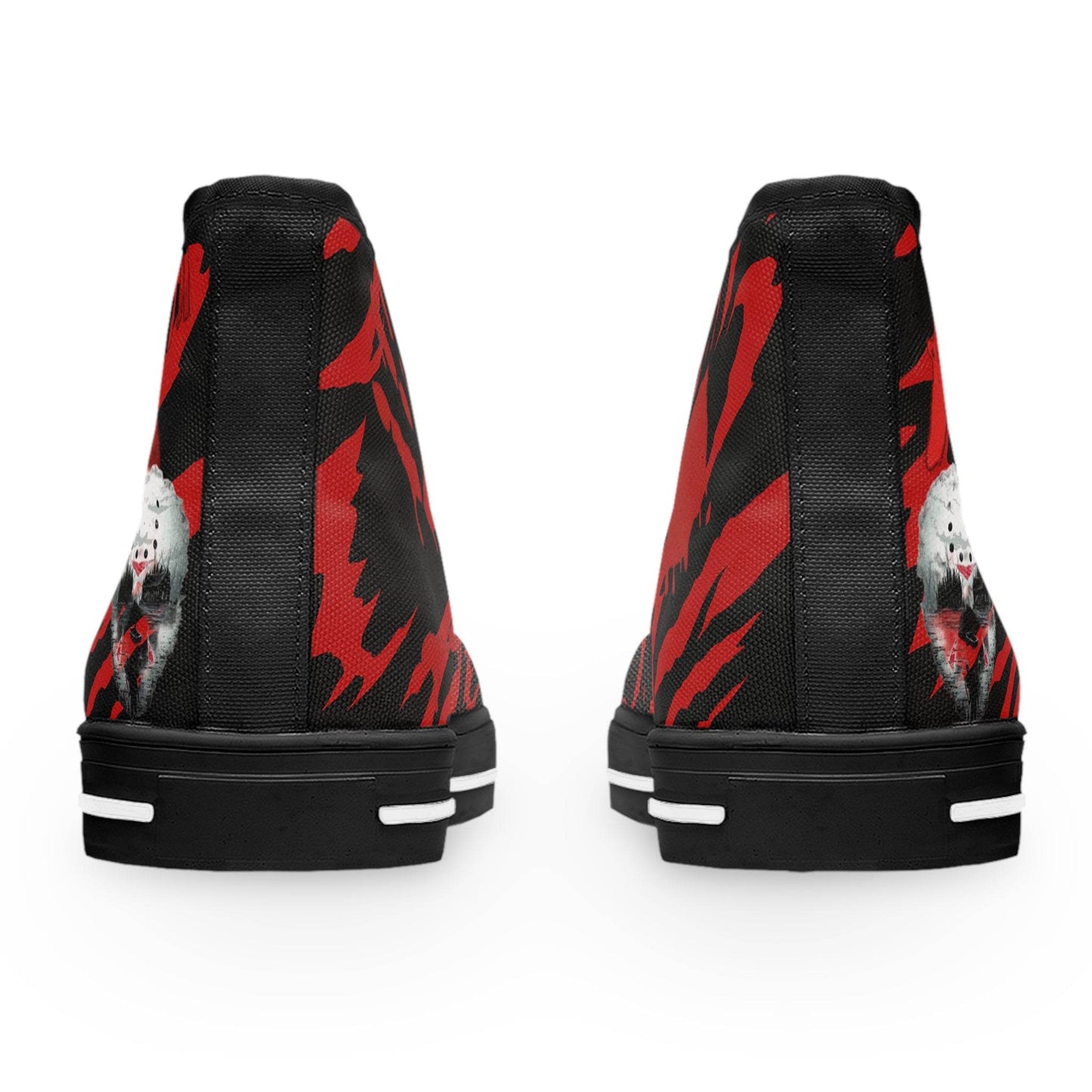 Horror Friday the 13th Sneakers, Scary Halloween Shoes, Creepy High Top Footwear, Gothic Fashion, Spooky Kicks - IntuitiveEncBoutique