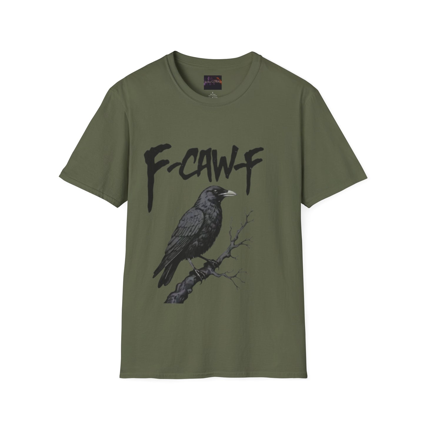F-Caw-F Unisex Softstyle T-Shirt | Casual Wear, Bird Lover Gift, Trendy Fashion, Outdoor Adventure Tee, Eco-Friendly Apparel