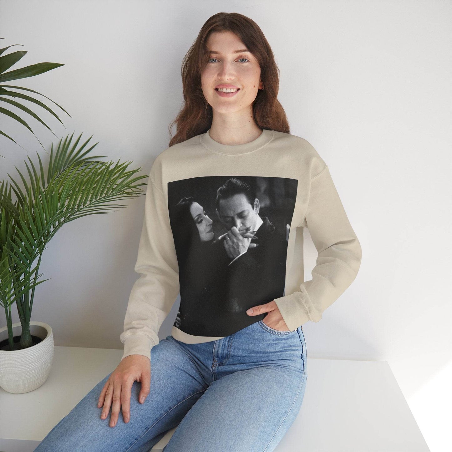 Couple Gothic Unisex Sweatshirt - Gomes & Morticia Design - IntuitiveEncBoutique