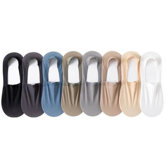 thin breathable mesh boat socks short socks shallow mouth ice silk invisible socks  - IntuitiveEncBoutique