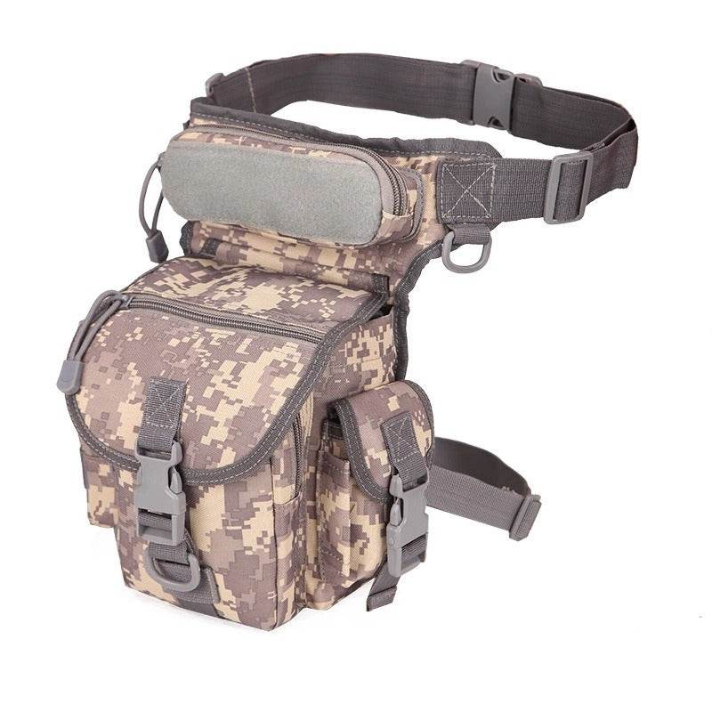 Waterproof Oxford Army camouflage single shoulder crossbody journalist photography sports leg bag - IntuitiveEncBoutique