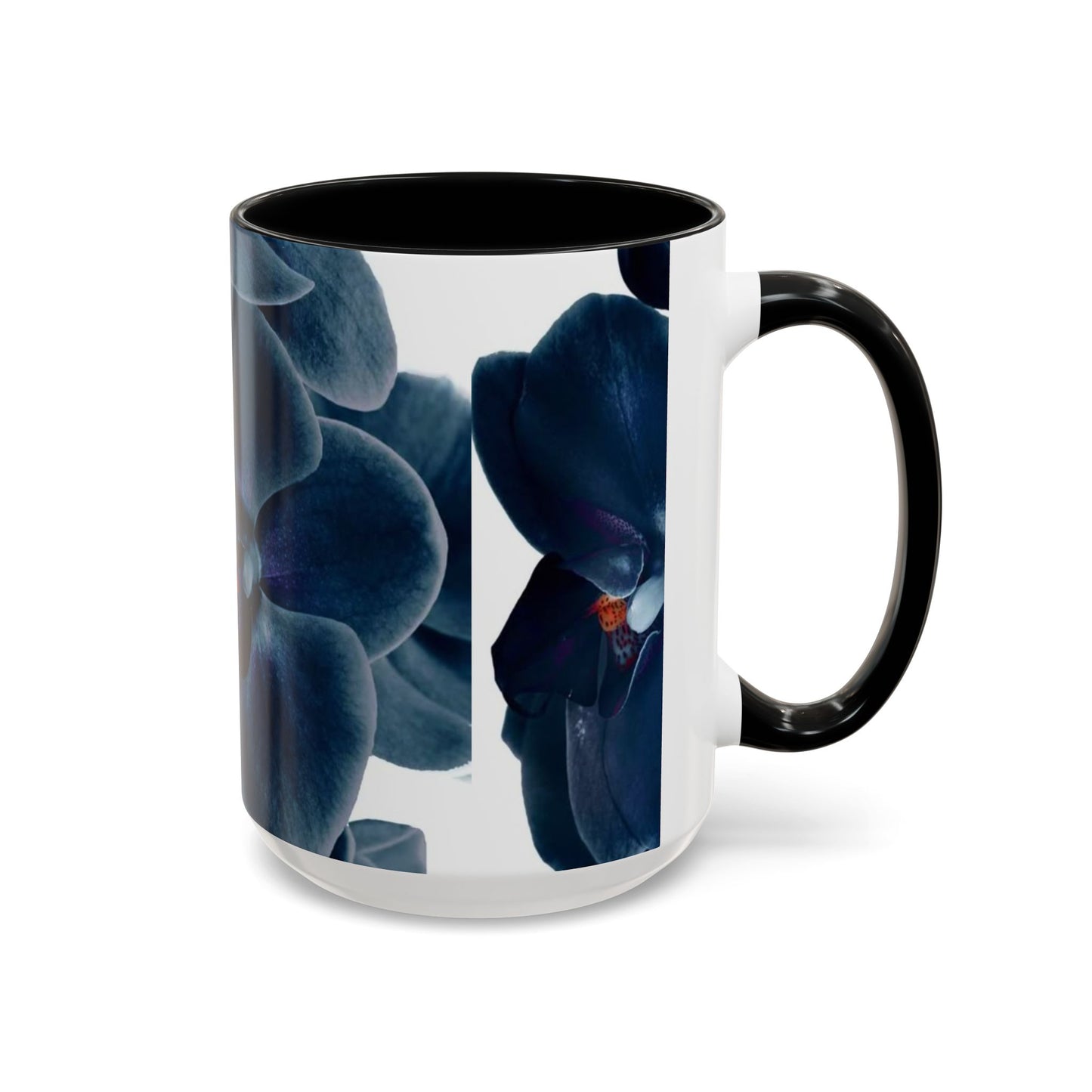 Elegant Orchid Accent Coffee Mug: Floral Drinkware for Home, Office, Gift, Mother's Day, Housewarming