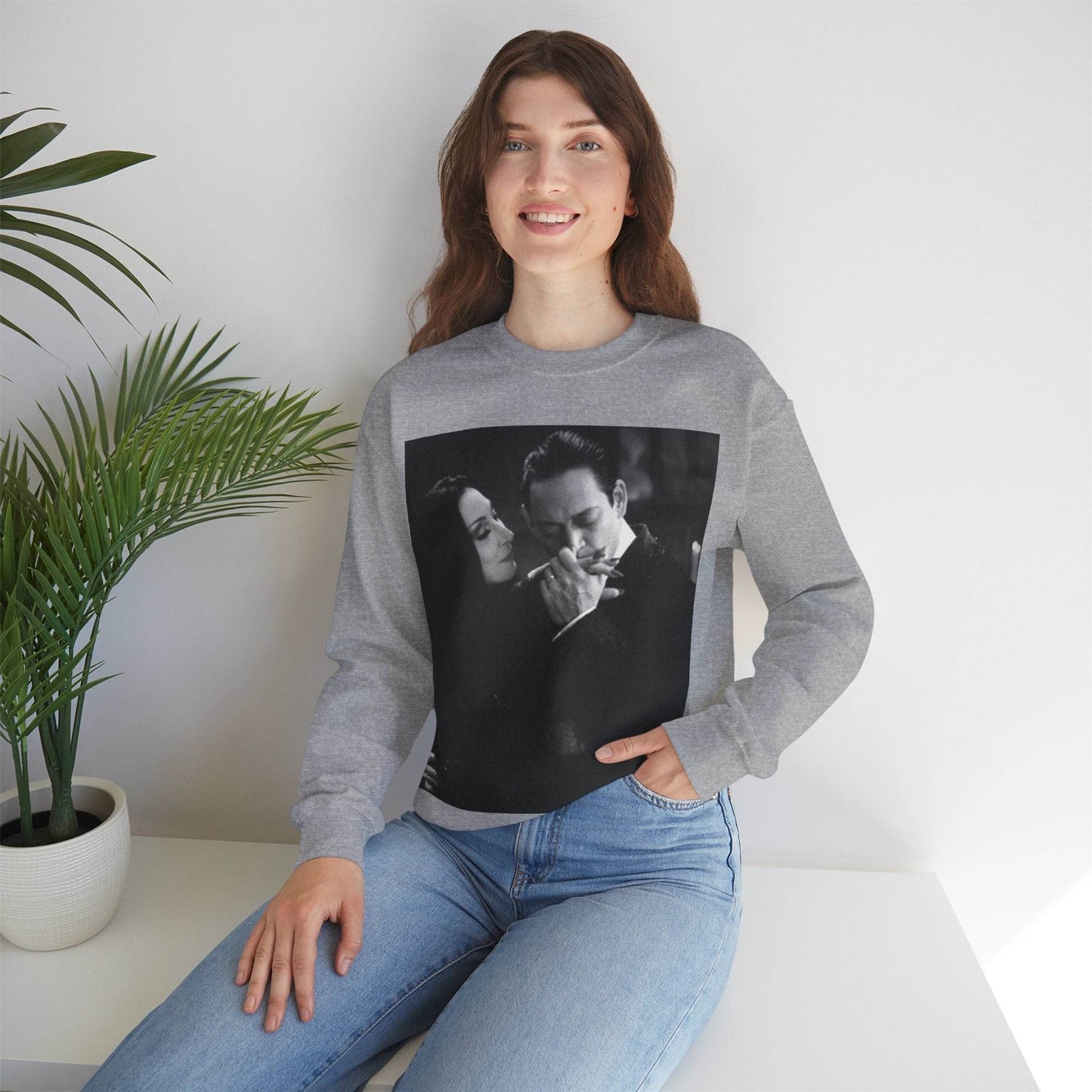 Couple Gothic Unisex Sweatshirt - Gomes & Morticia Design - IntuitiveEncBoutique