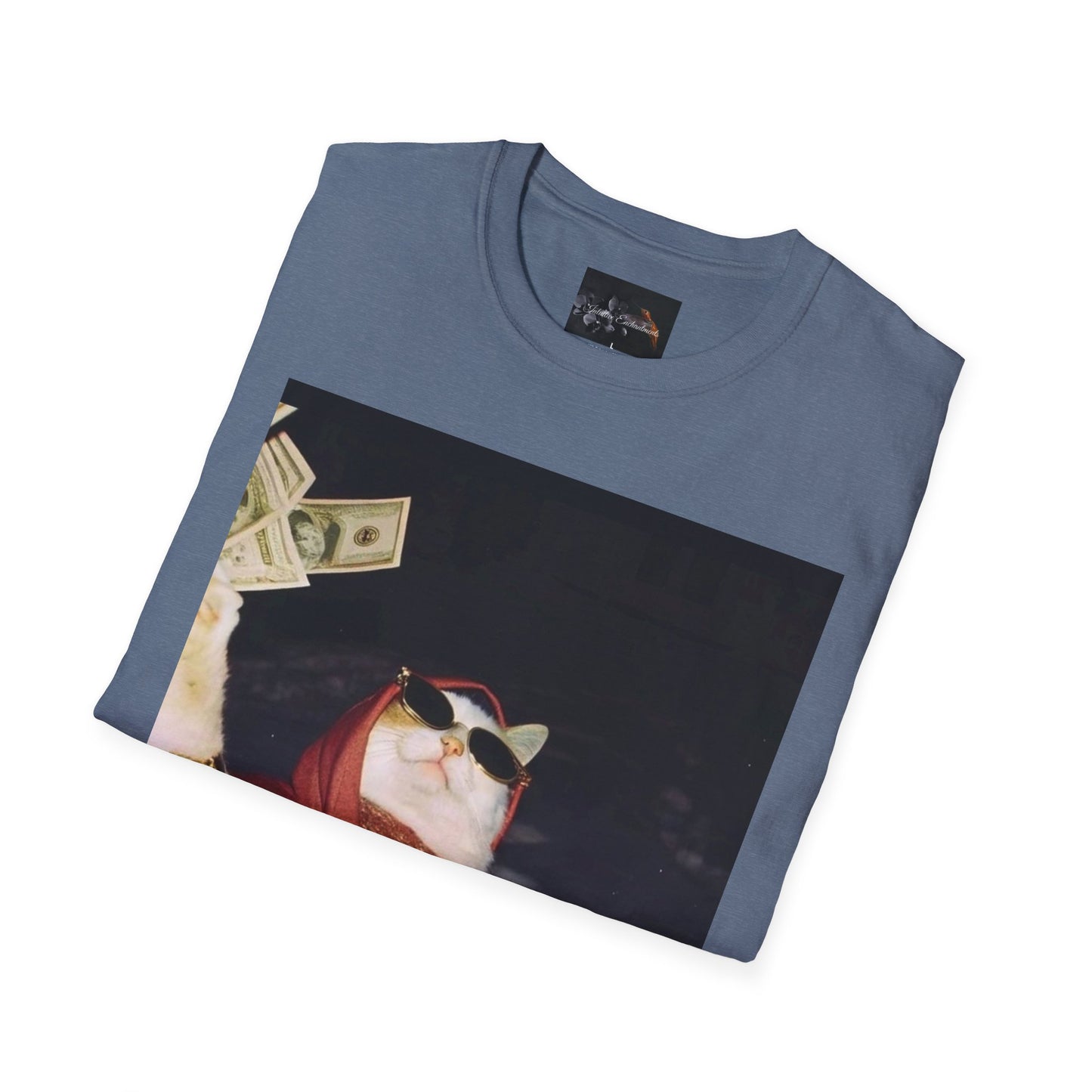 Cash Cat Unisex Softstyle T-Shirt, Funny Cat Shirt, Pet Lover Gift, Casual Wear, Birthday Gift, Unique Humor Tee