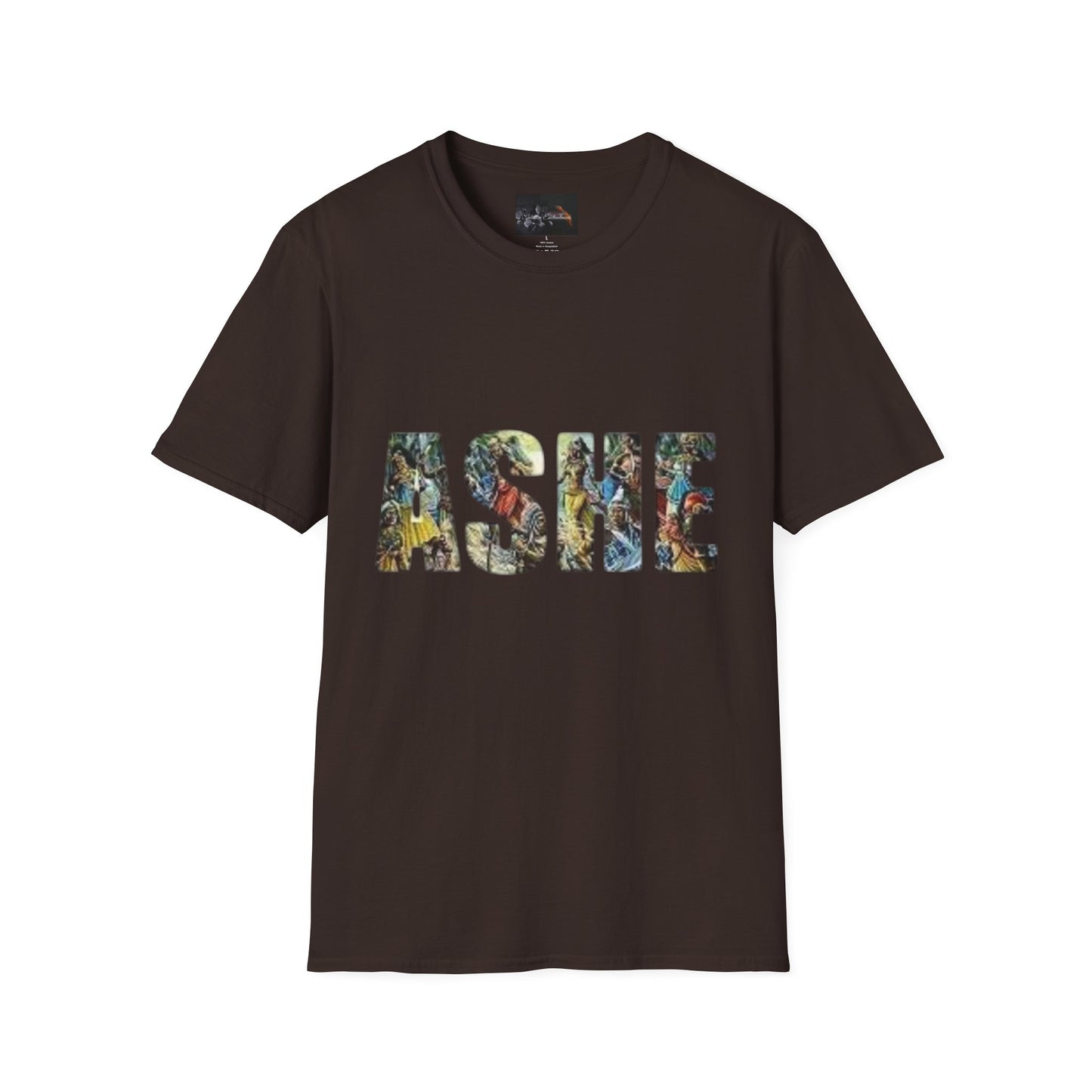 ASHE Graphic T-Shirt, Unisex Softstyle Tee, Vibrant Artistic Apparel, Gift for Nature Lovers, Casual Wear, Everyday Essentials
