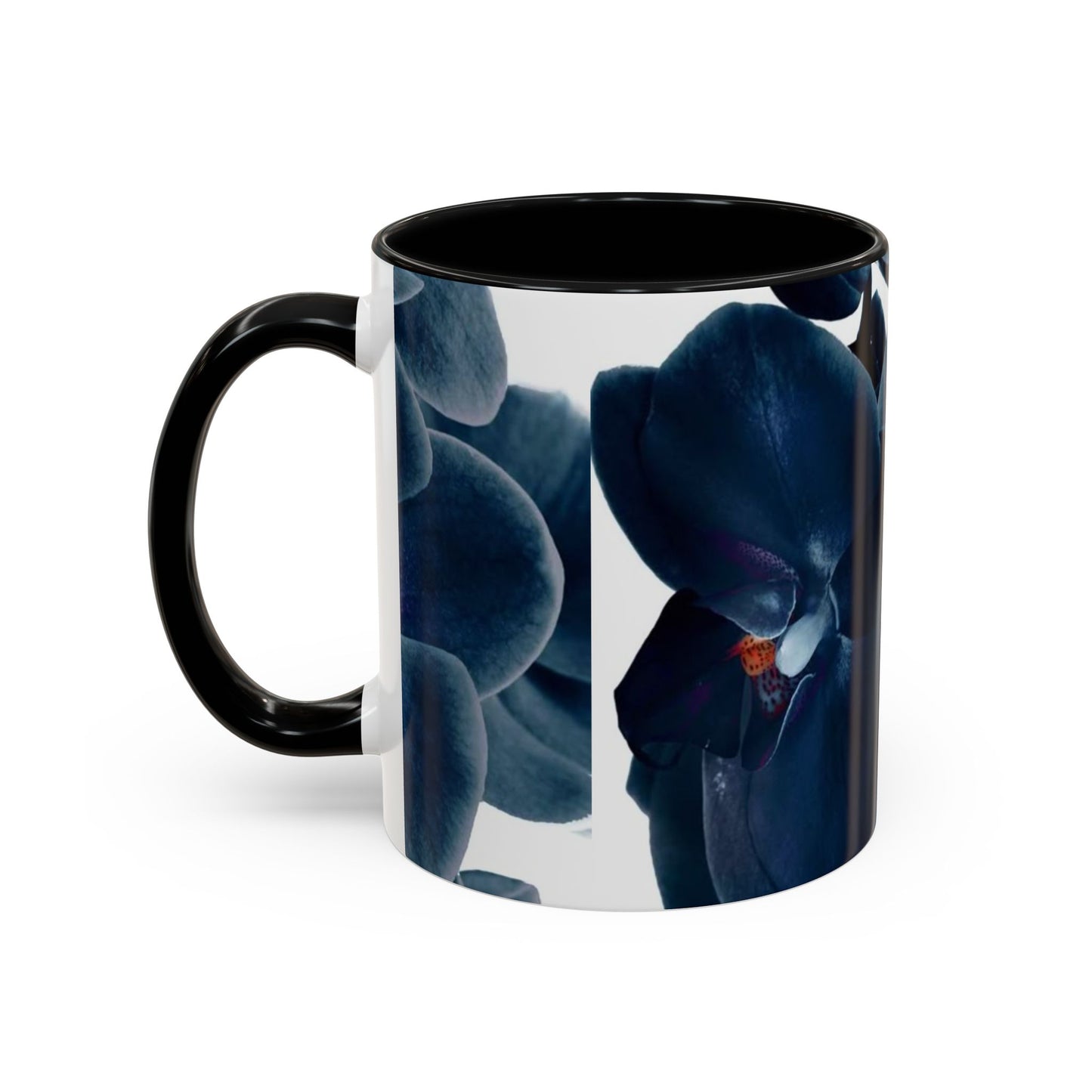 Elegant Orchid Accent Coffee Mug: Floral Drinkware for Home, Office, Gift, Mother's Day, Housewarming