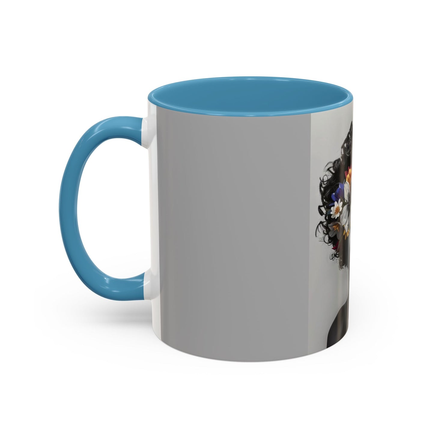 Floral Black Beauty Coffee Mug | Inspirational Drinkware for Coffee Lovers, Unique Gift for Her, Home Decor, Flower Lover's Mug