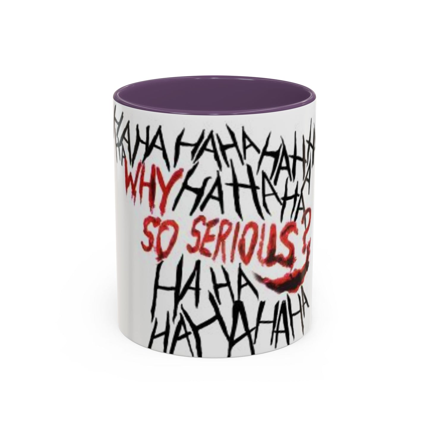 Why So Serious? Accent Coffee Mug | Funny Joker Gift, Office Decor, Birthday Present, Unique Ceramic Cup, Comic Enthusiast