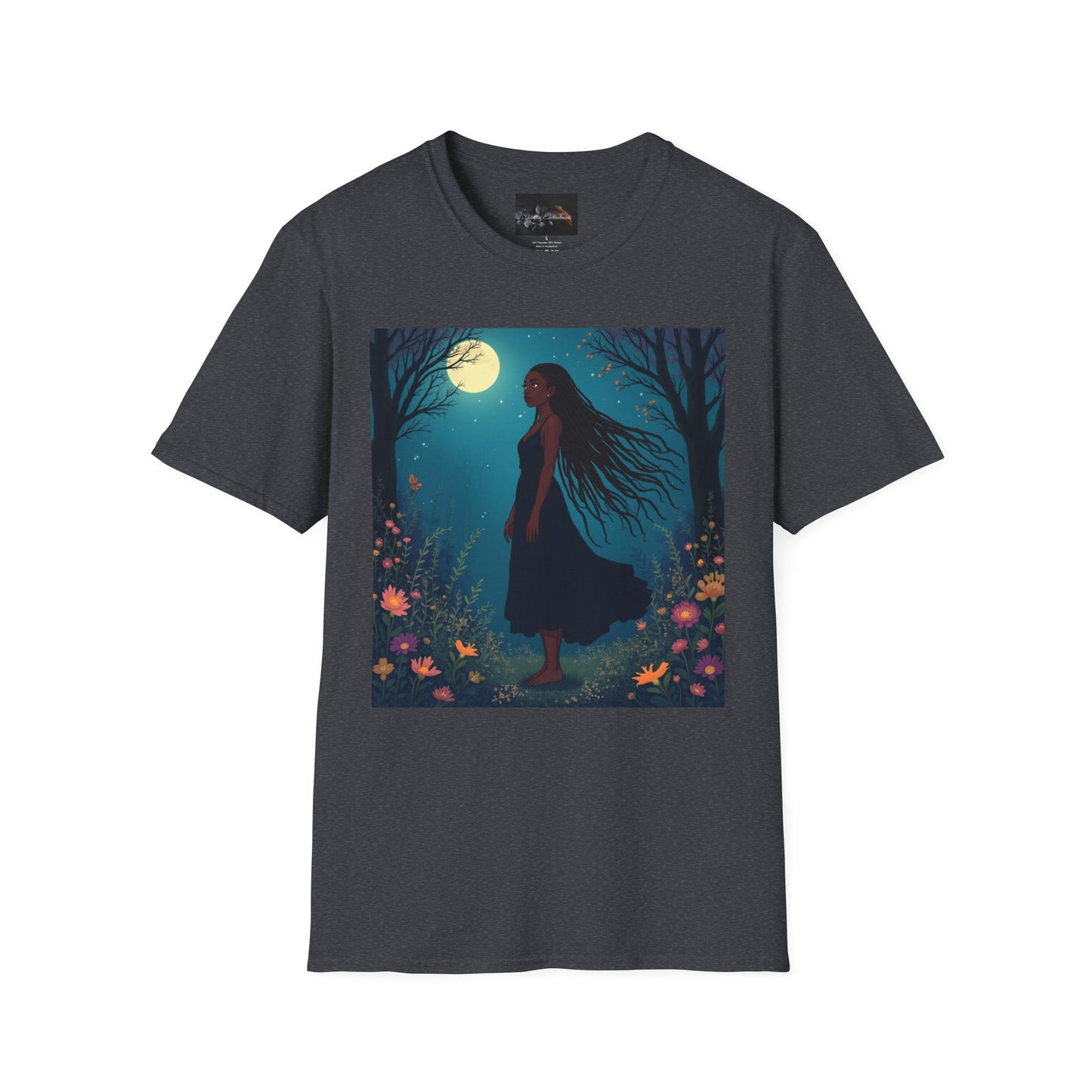 Moonlit Silhouette Unisex T-Shirt, Softstyle Tee for Nature Lovers, Perfect for Gifts and Everyday Wear