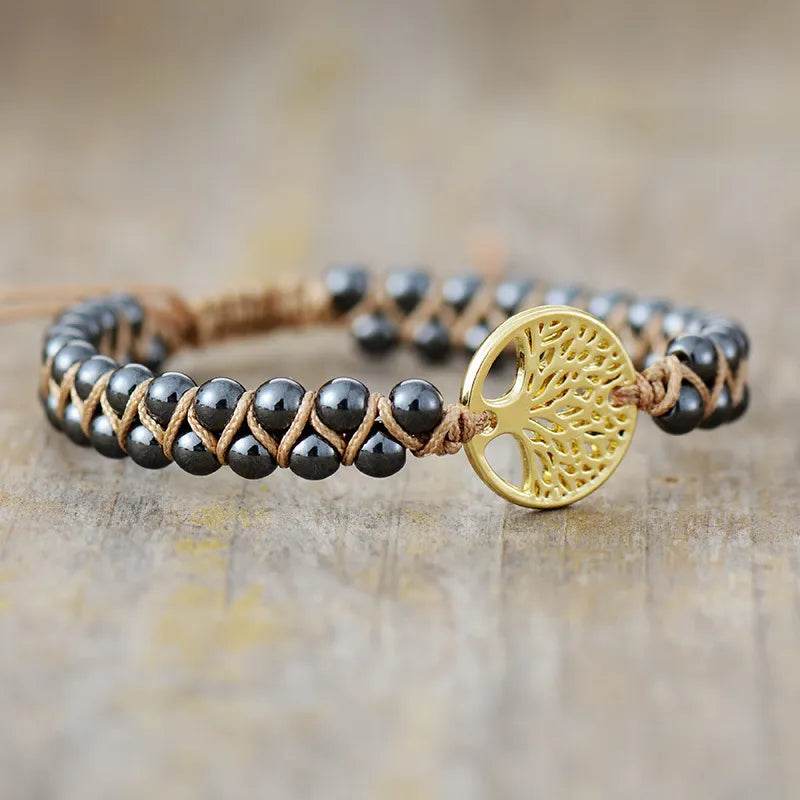 Alloy Natural Stone Braided Bracelet - IntuitiveEncBoutique