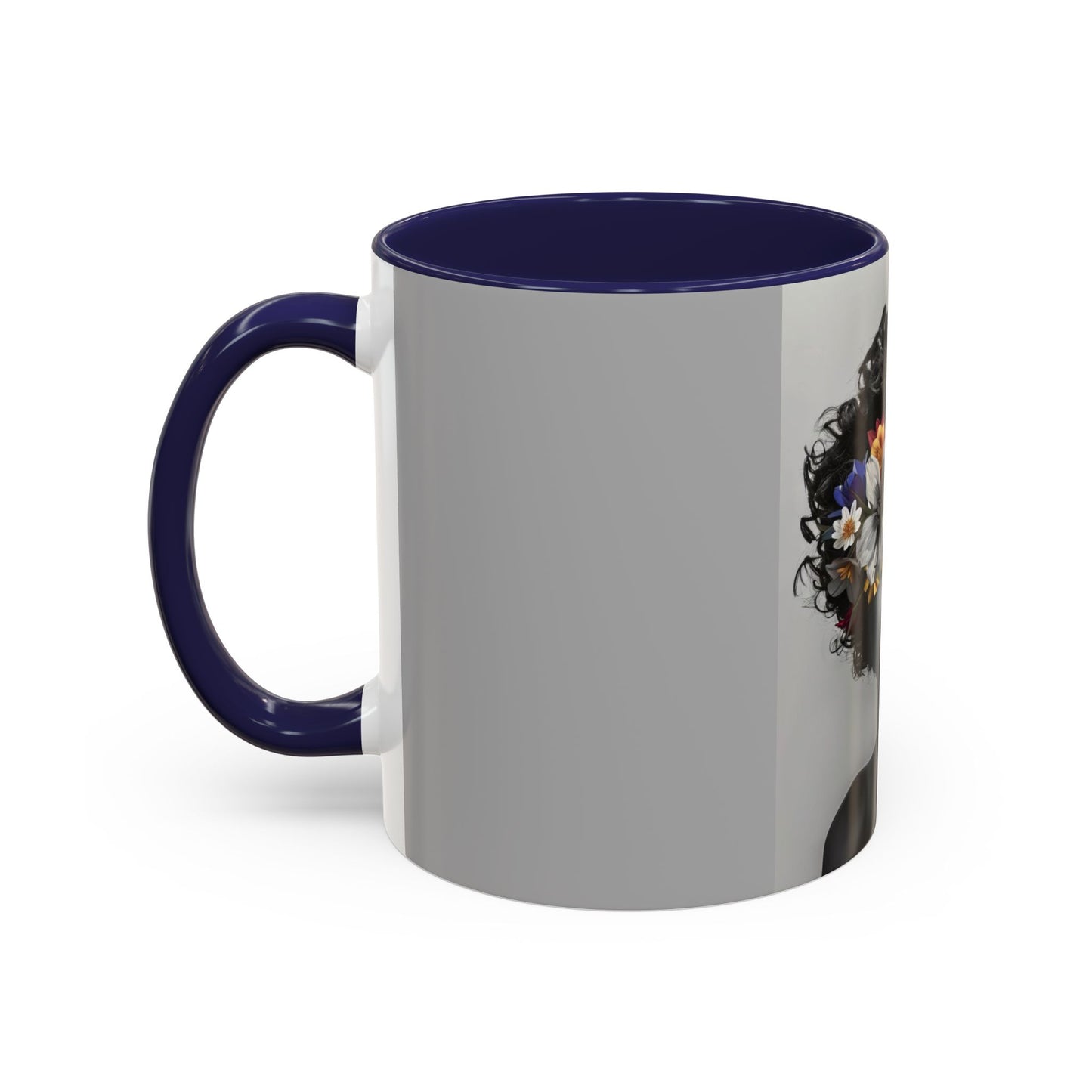 Floral Black Beauty Coffee Mug | Inspirational Drinkware for Coffee Lovers, Unique Gift for Her, Home Decor, Flower Lover's Mug