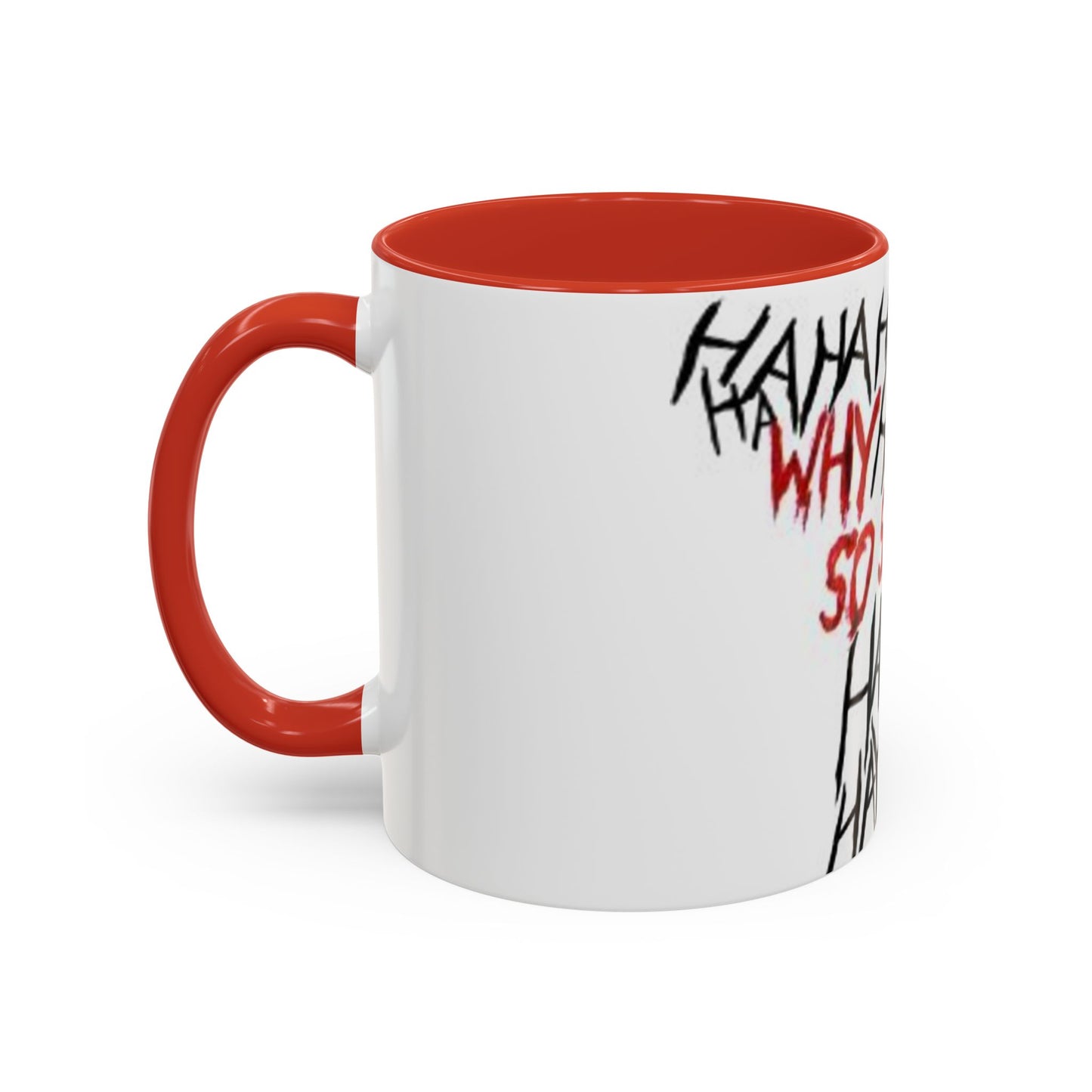 Why So Serious? Accent Coffee Mug | Funny Joker Gift, Office Decor, Birthday Present, Unique Ceramic Cup, Comic Enthusiast