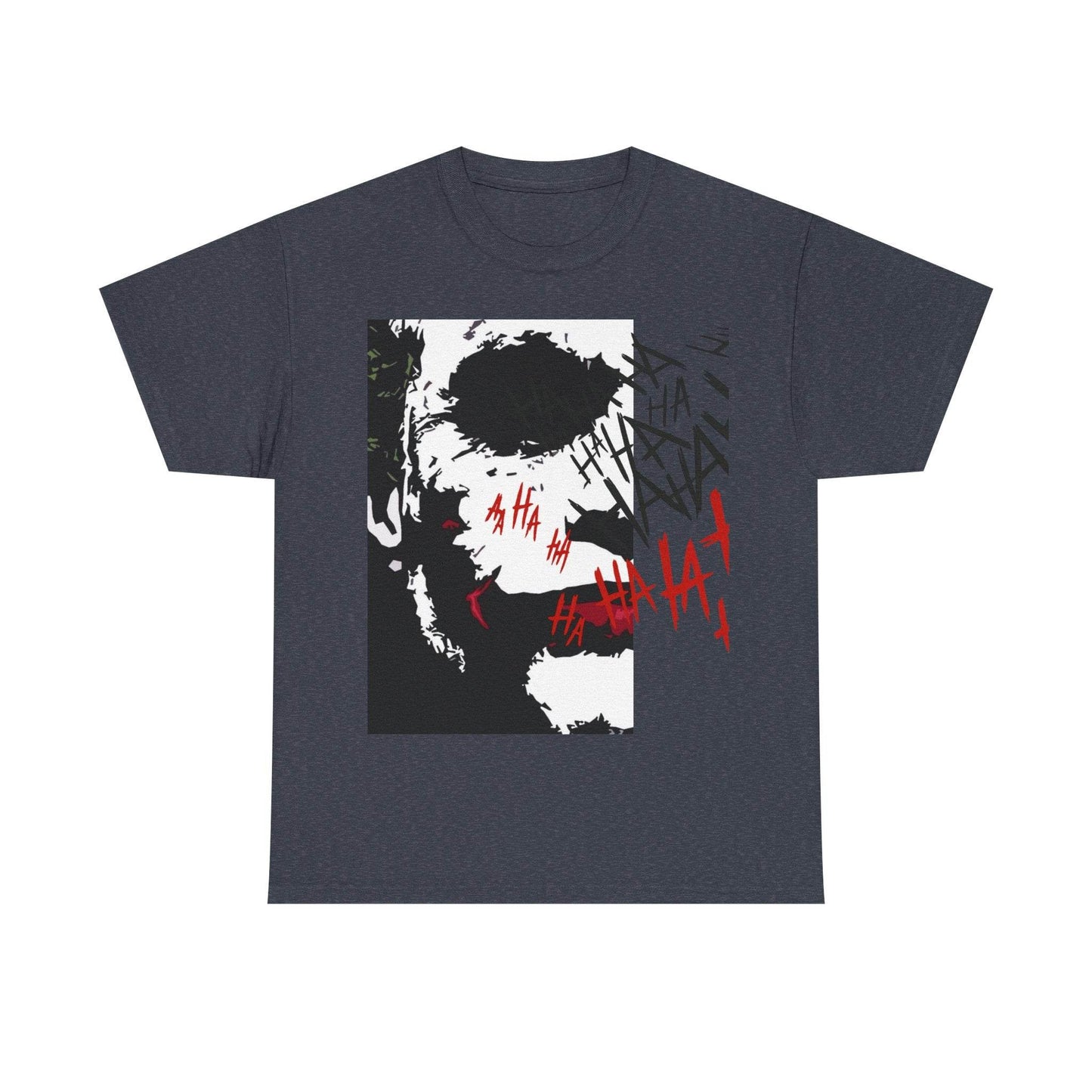 Unisex Heavy Cotton Tee - Joker Inspired Graphic Tee, Casual Wear, Perfect for Halloween, Movie Fans, Gift Idea, Streetwear - IntuitiveEncBoutique