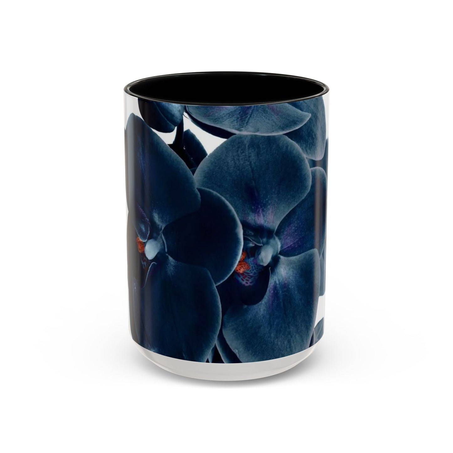 Elegant Orchid Accent Coffee Mug: Floral Drinkware for Home, Office, Gift, Mother's Day, Housewarming