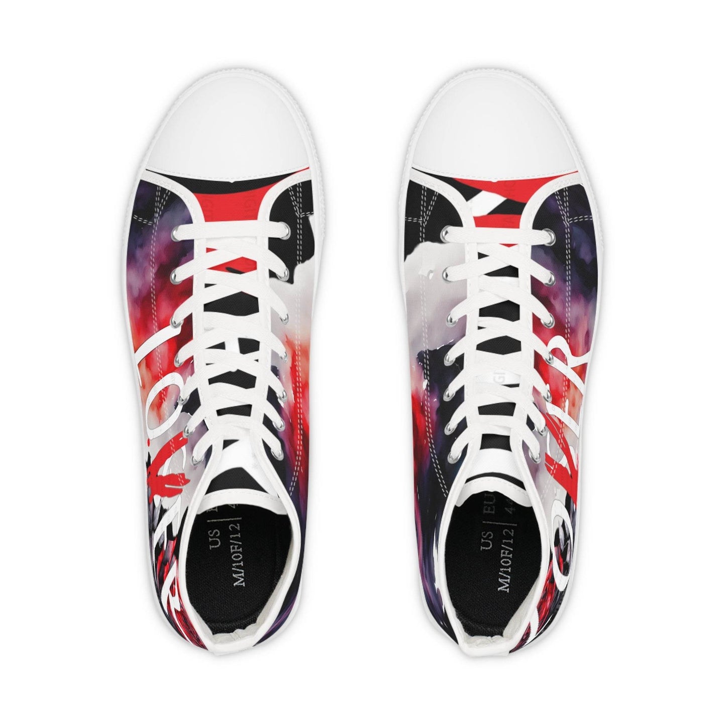 lover loser design on Men's High Top Sneakers, streetwear gift for him, urban style shoes, custom graffiti footwear, - IntuitiveEncBoutique